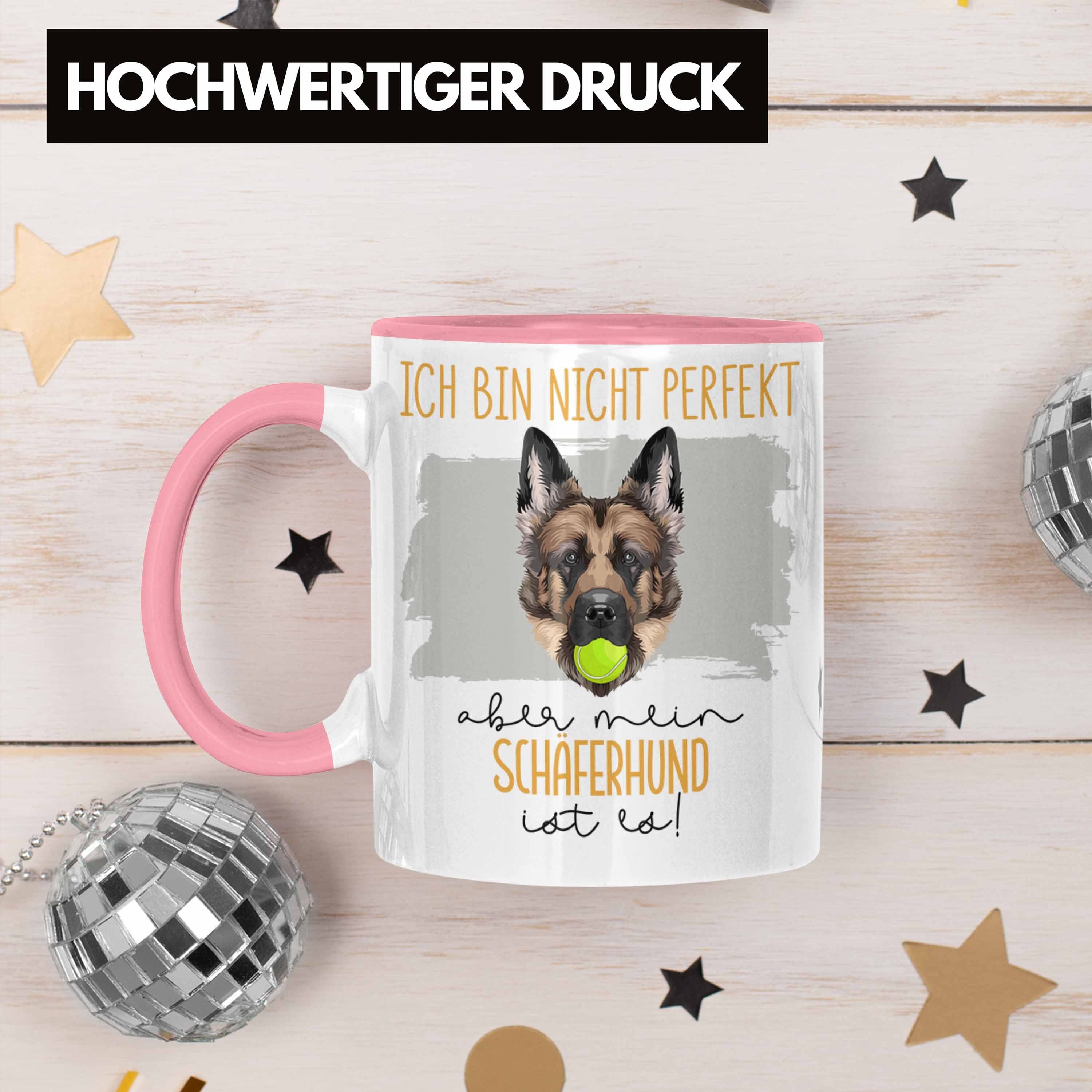 Trendation Tasse Schäferhund Besitzer Spruch Geschenkidee Rosa Geschenk Besit Lustiger Tasse