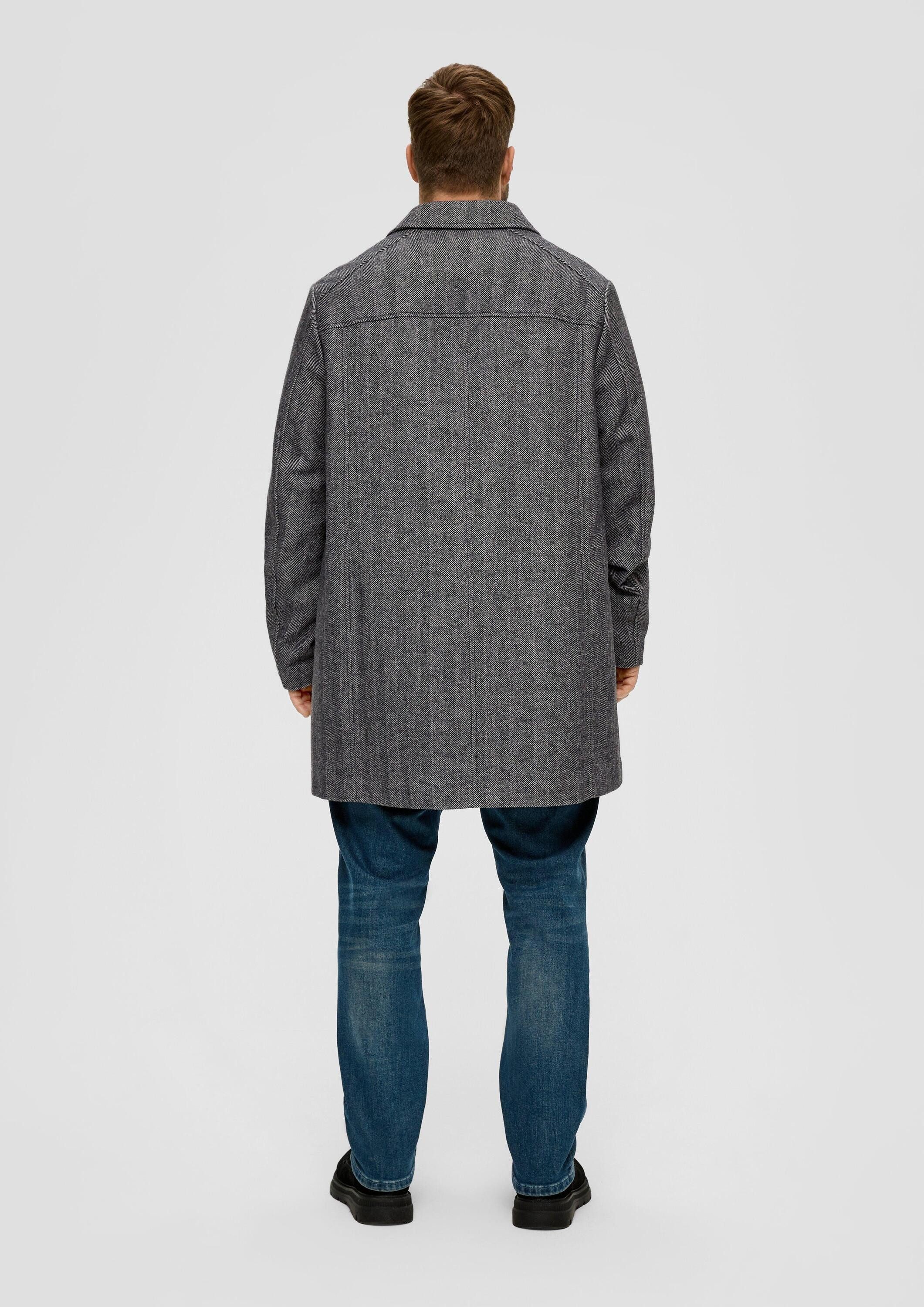 s.Oliver Funktionsmantel Outdoor-Mantel Gefütterter Mantel aus Wollmix