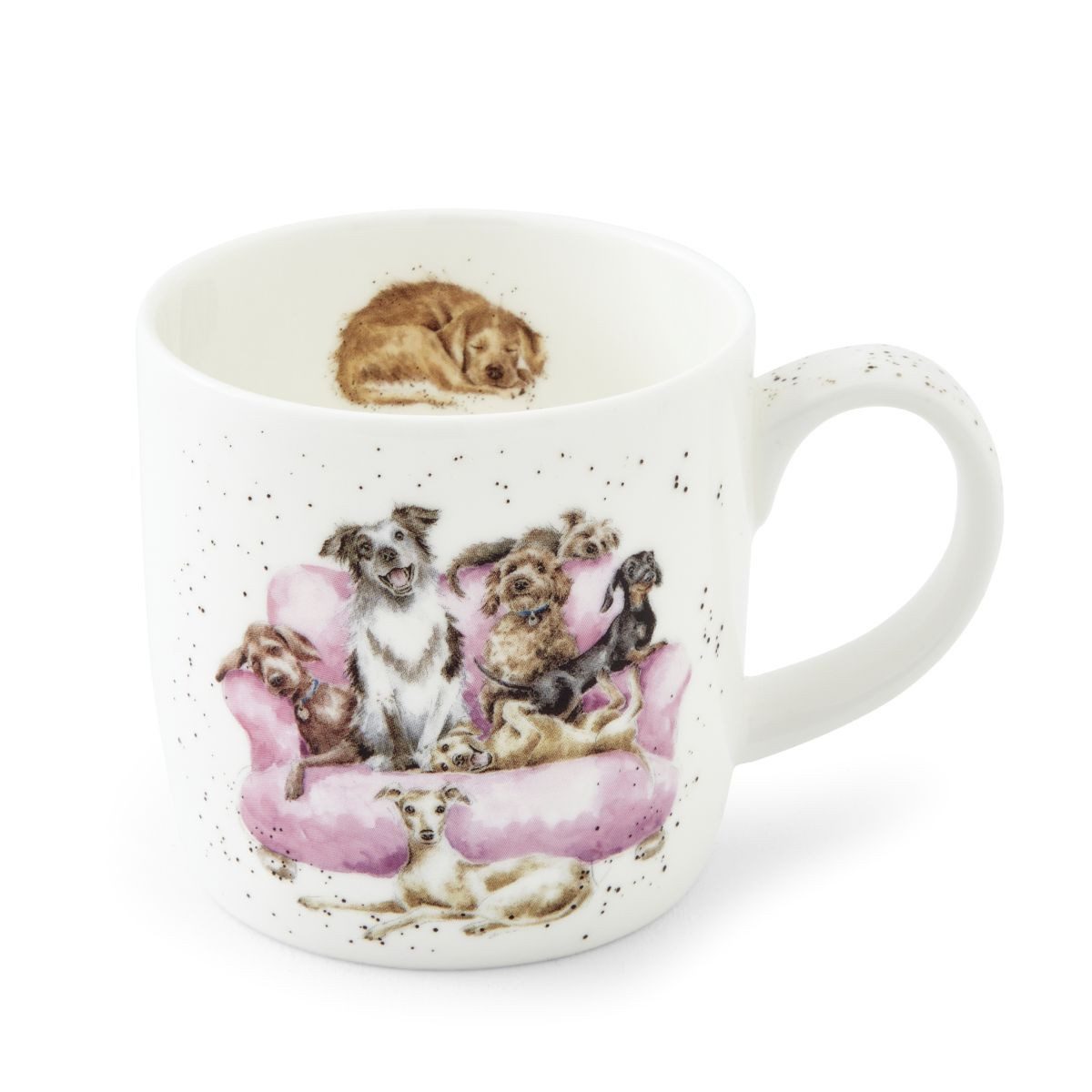 Wrendale Becher Wrendale Designs Porzellan-Becher Kinoabend, ca. 310 ml, Porzellan