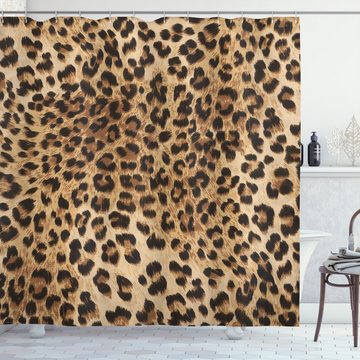 Abakuhaus Duschvorhang Moderner Digitaldruck mit 12 Haken auf Stoff Wasser Resistent Breite 175 cm, Höhe 180 cm, Leopard-Druck Wildtierhaut