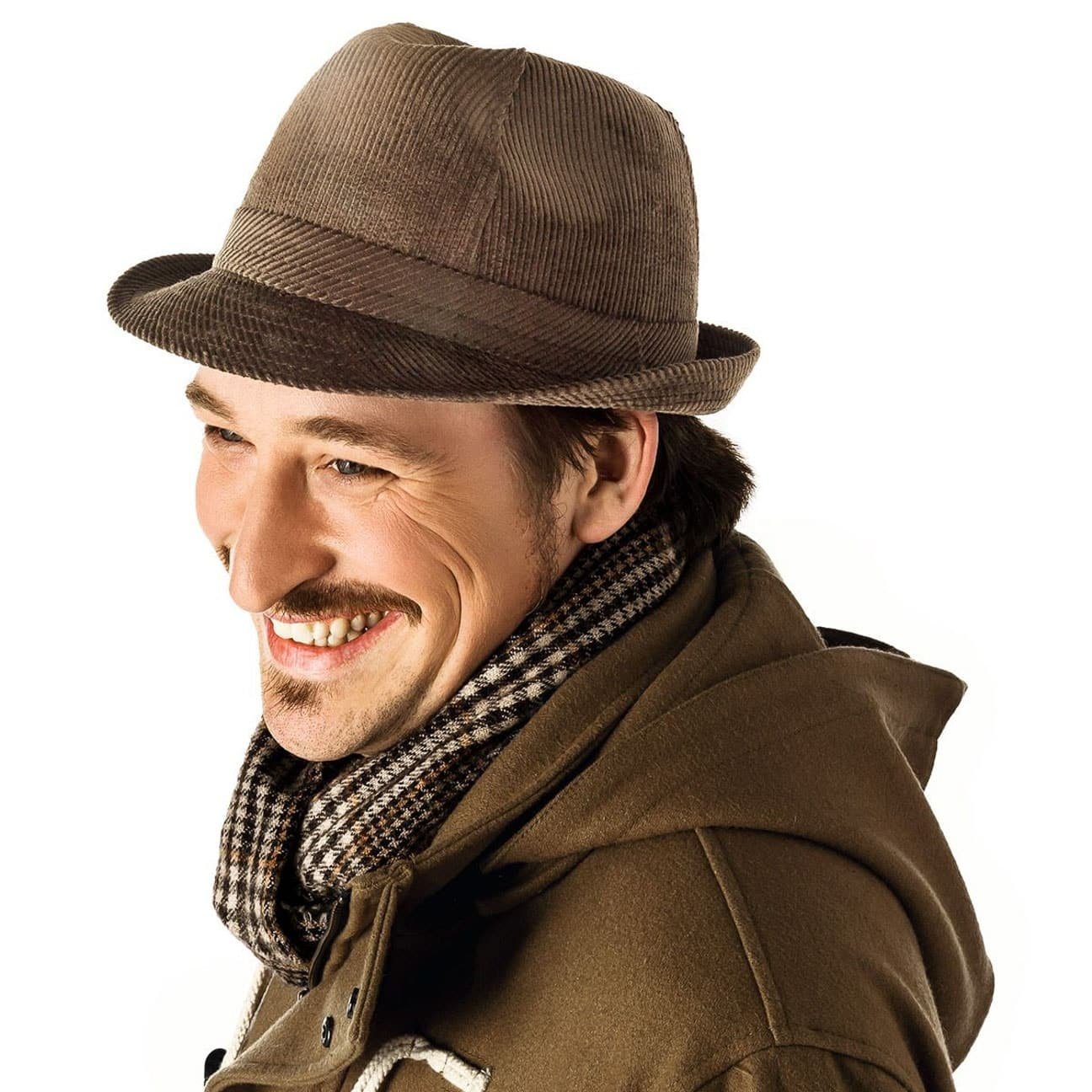 Lipodo mit Italy (1-St) Made Trilby in Kord Futter, camel