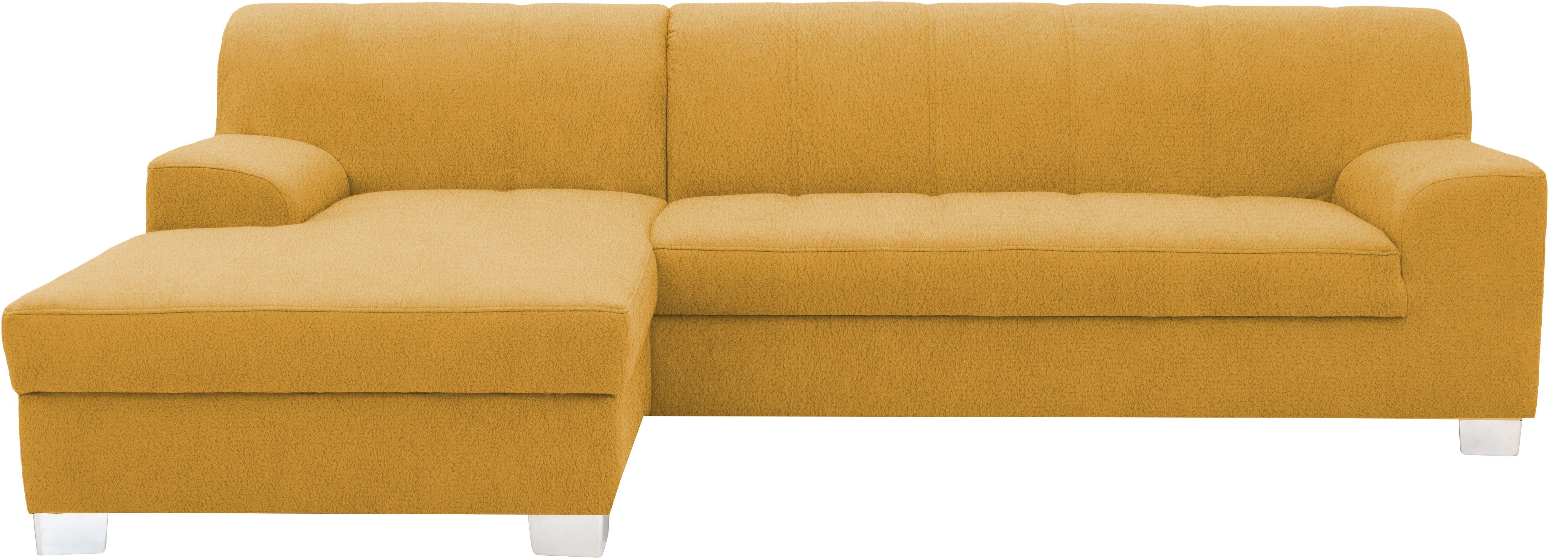 OTTO home Ecksofa Lolland BxT: 241x146 cm, modern, mit Steppungen, mittel-fester Sitz, mit Schlaffunktion, L-Form, pflegeleichter, weicher Luxus-Microfaser