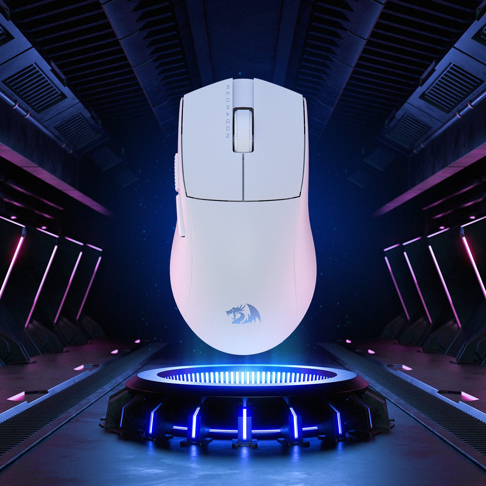 Redragon 2.4GHz/BT/Wired, Schwarz,0.2KG Gaming-Maus (Tri-Mode-Verbindung mit Bluetooth, 2,4 GHz und USB-C, Bis zu 26.000 DPI mit 5 Stufen)