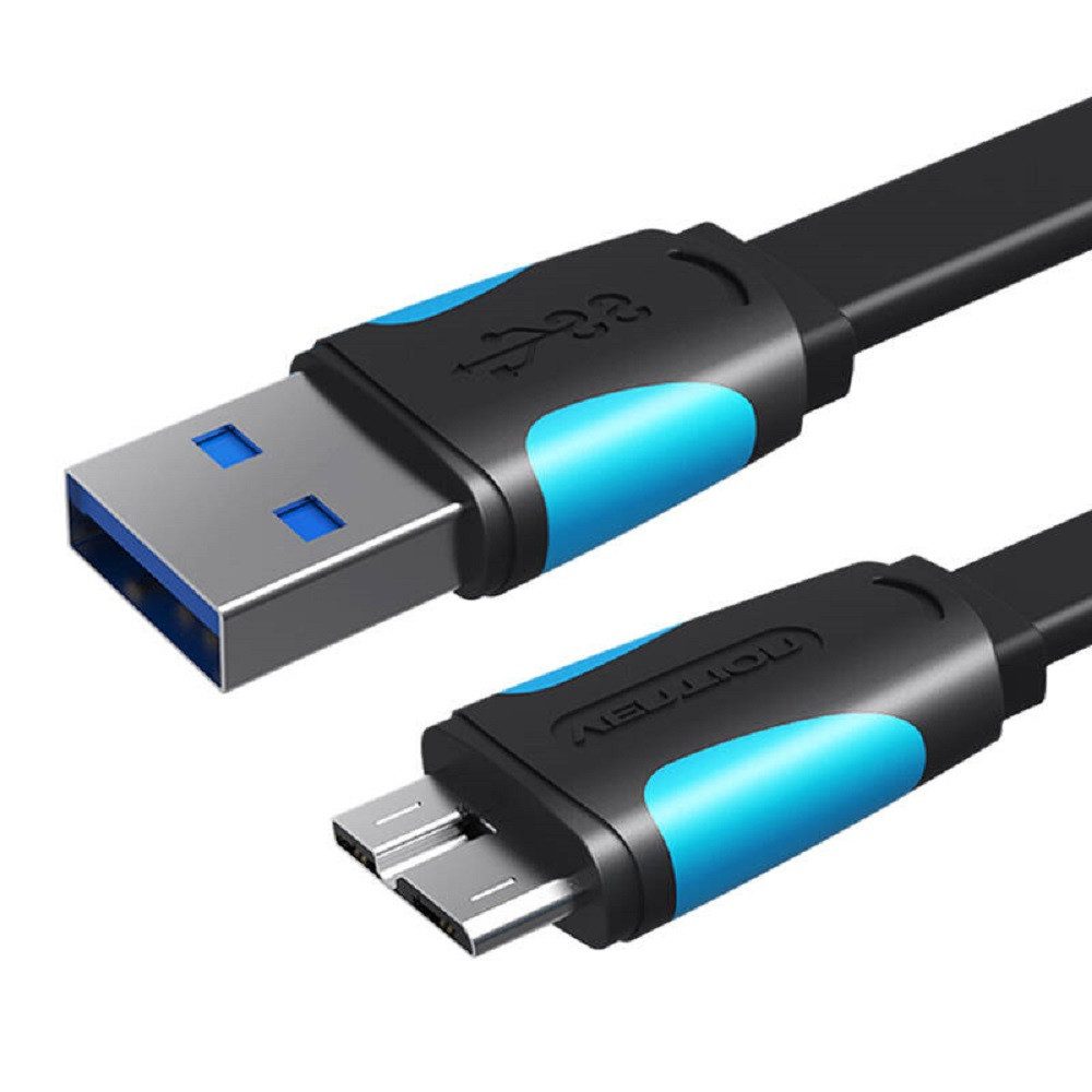 VENTION Flaches USB 3.0 A auf Micro-B Ladekabel USB-Kabel, (100 cm)