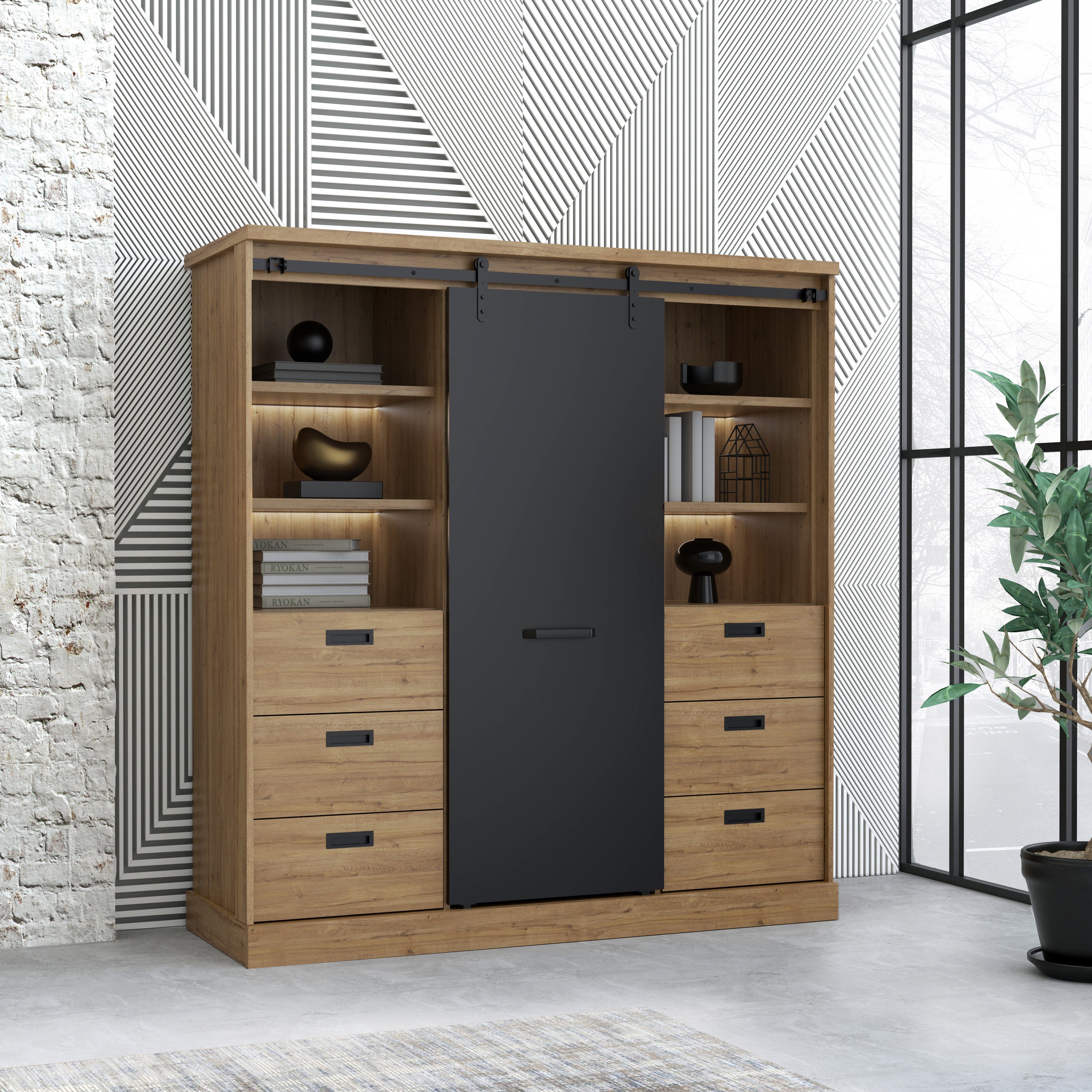 FORTE Highboard "Kaszimiro" günstig online kaufen