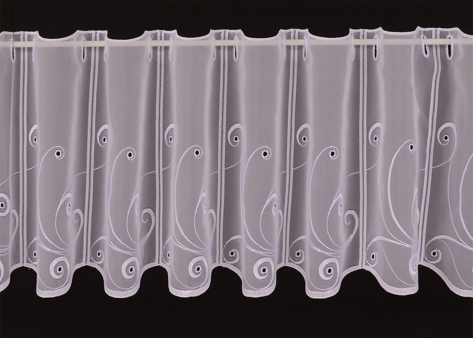 Gardinen Kranzusch Scheibengardine Voile mit Loch-Kringel, Stangendurchzug, günstig online kaufen