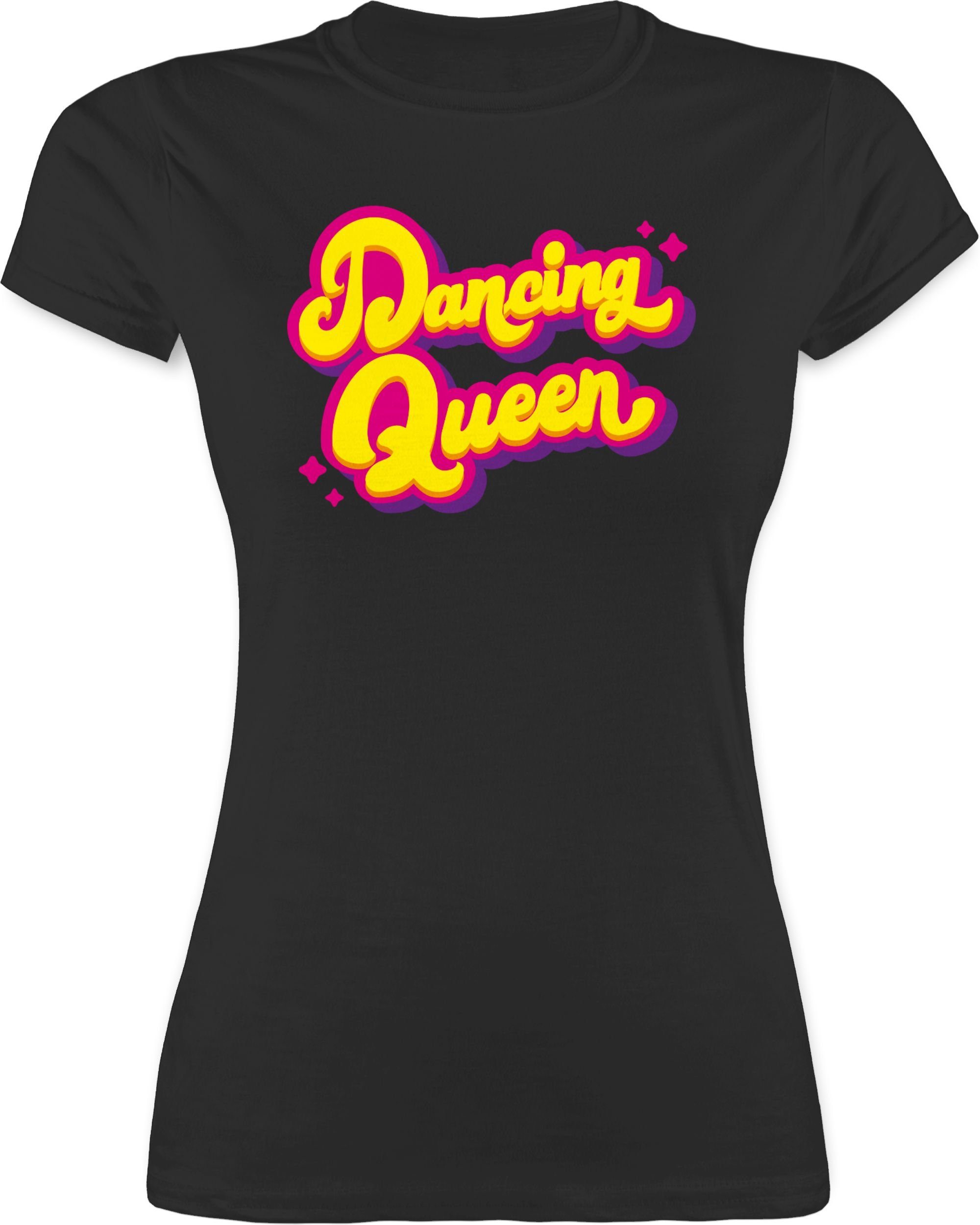 Damen Shirts Shirtracer T-Shirt Dancing Queen - Vintage Deko Retro - Damen Premium T-Shirt (1-tlg) Used Look Outfit