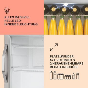 Klarstein Getränkekühlschrank HEA-Beersafe-L-WH 10033121, 50 cm hoch, 47.5 cm breit, Bierkühlschrank Getränkekühlschrank Flaschenkühlschrank mit Glastür