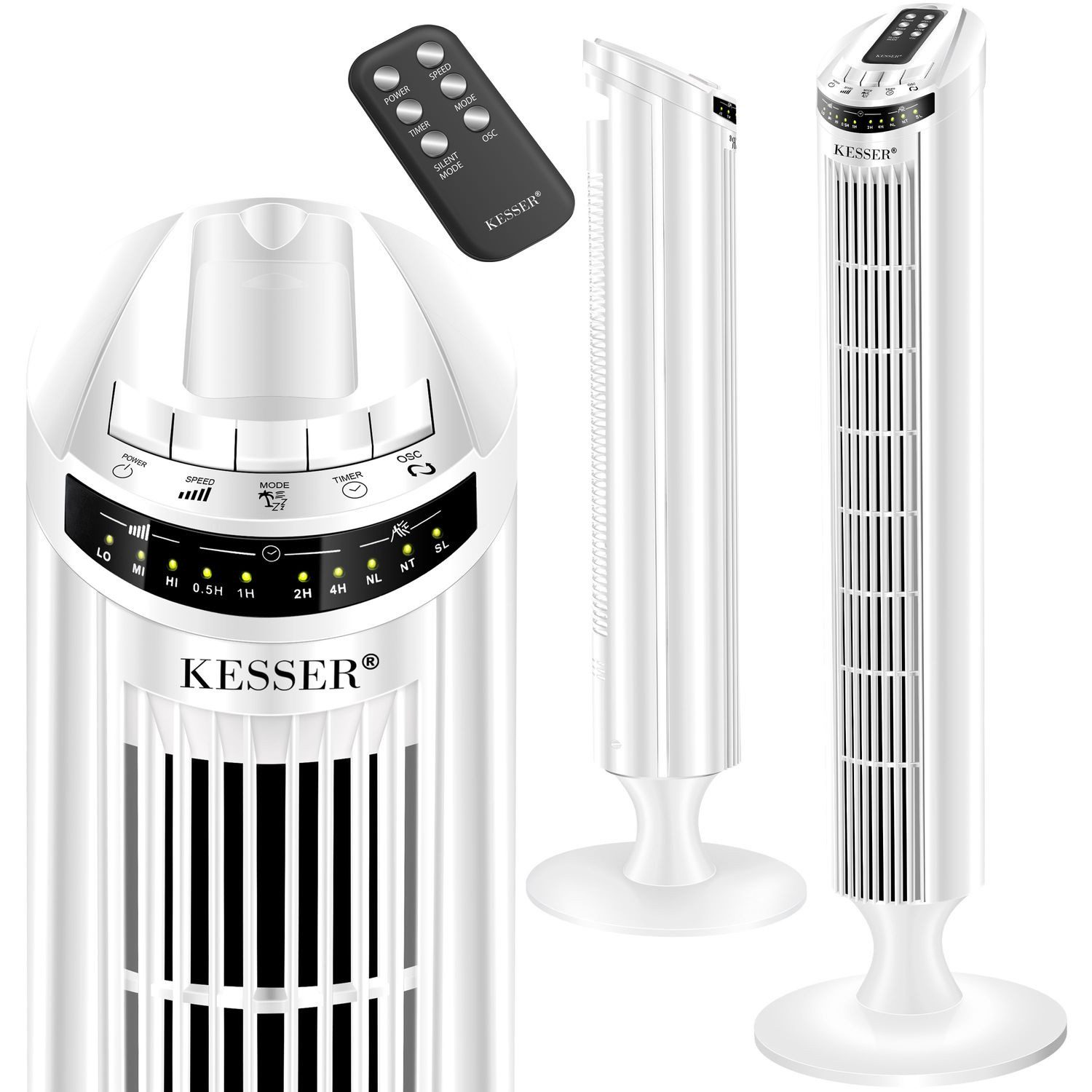 KESSER Turmventilator, Turmventilator FERNBEDIENUNG Ventilator LED günstig online kaufen