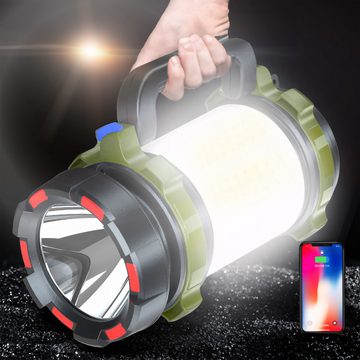 Retoo LED Taschenlampe LED Campinglampe Handscheinwerfer Tragbar Handlampe Werkstattlampe (Packung, Wiederaufladbare Taschenlampe, Unterricht, Originalverpackung), Material: ABS+AS+TPR, 3700-mAh-Akku, LED-Lebensdauer: 100.000 Stunden
