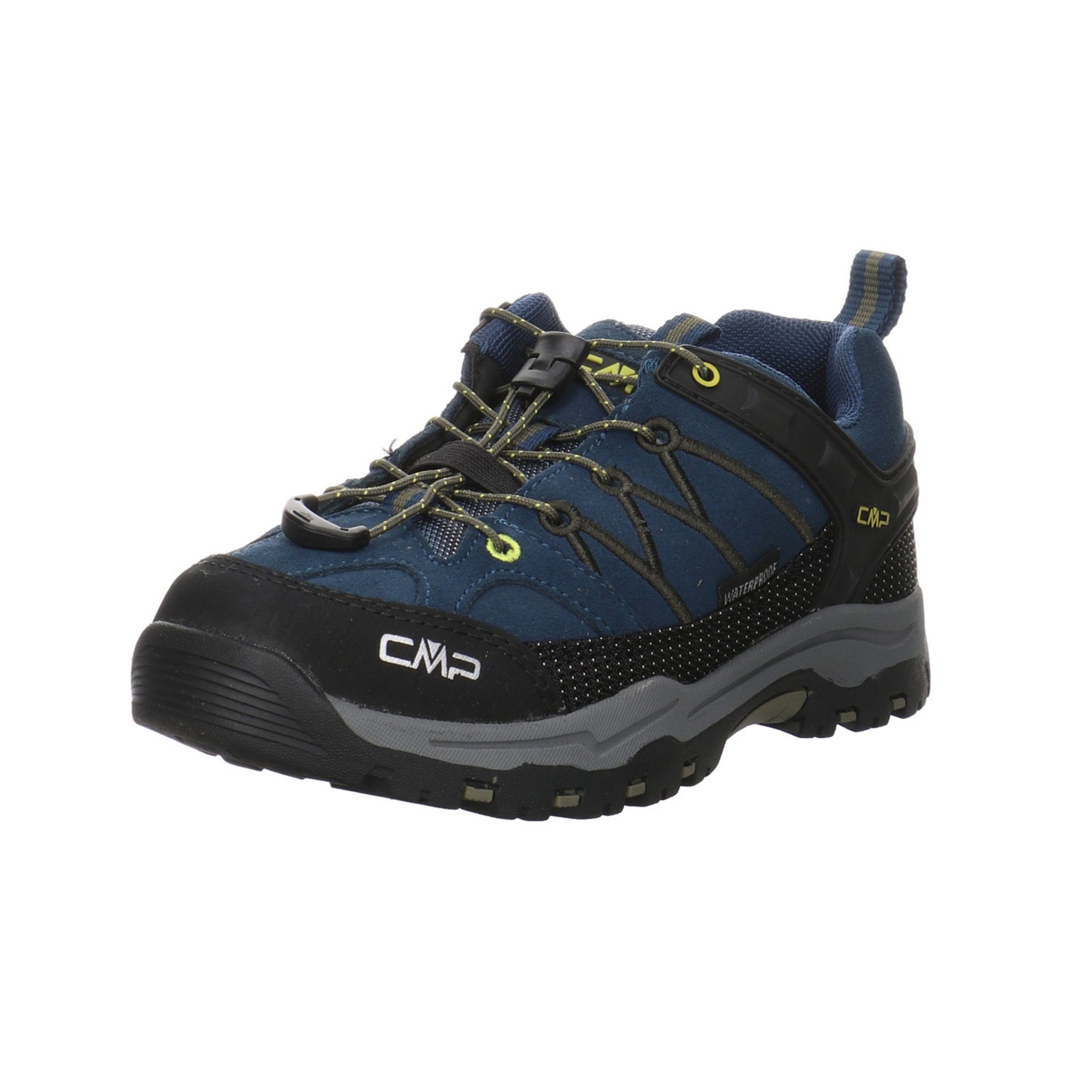 Outdoorschuh CMP Yellow Outdoorschuh Jungen Ink Low Synthetikkombination Blue Schnürhalbschuhe Rigel