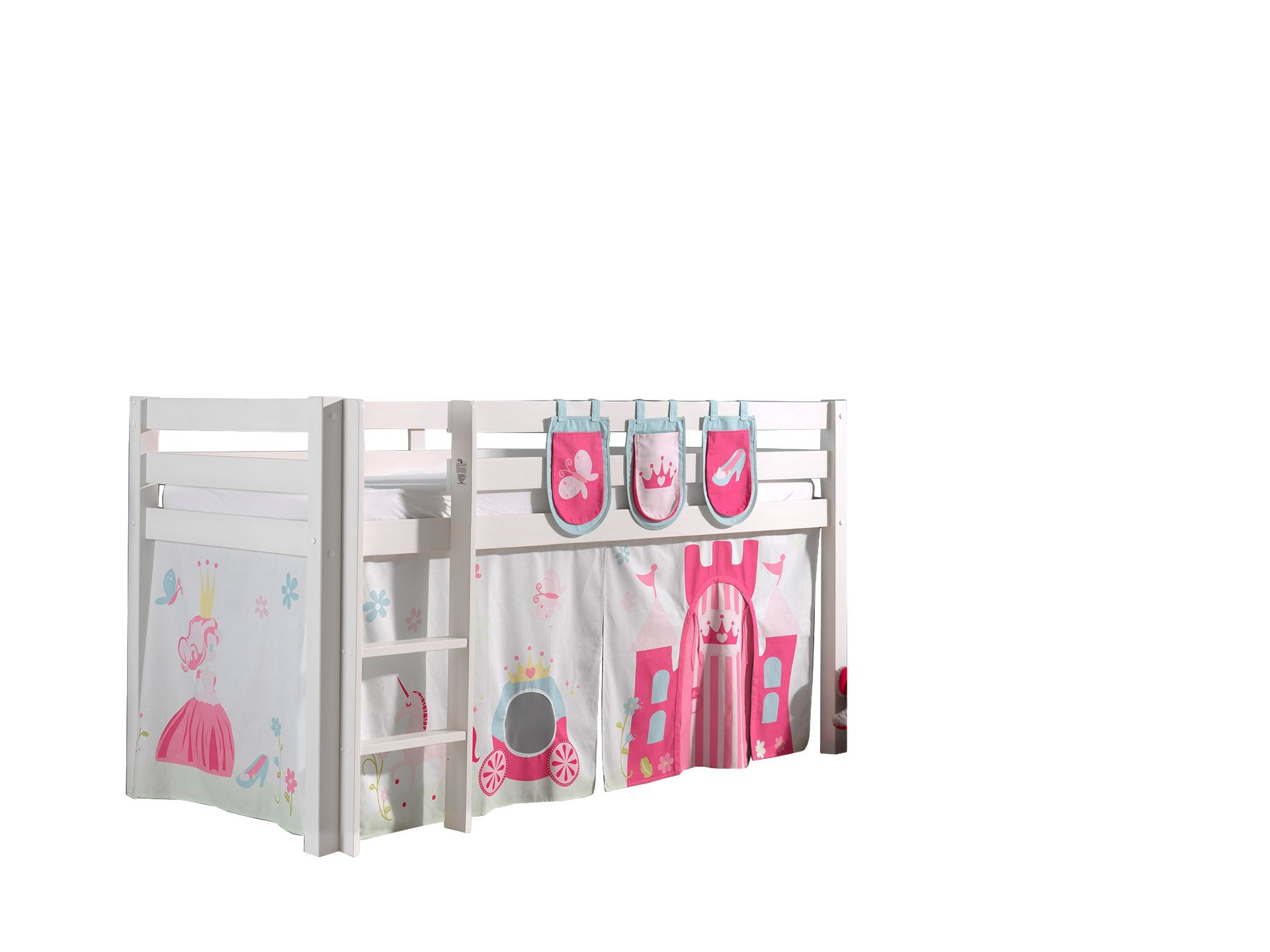 Vipack Hochbett "Pino, Spielbett massiv Kiefer, stabil gebaut, 3 Korpusfarb günstig online kaufen