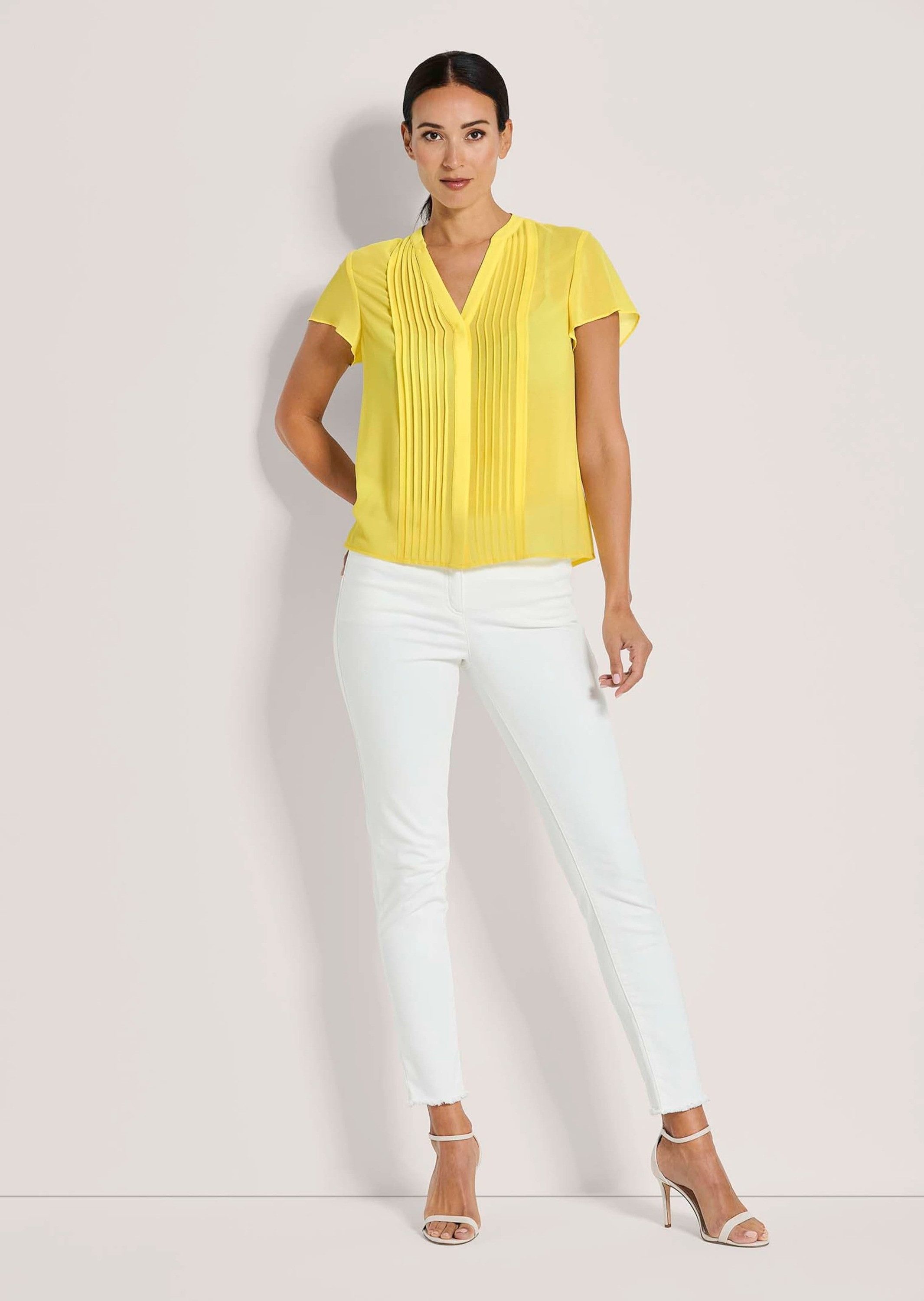 MADELEINE Kurzarmbluse Kurzarm-Bluse mit Biesen günstig online kaufen