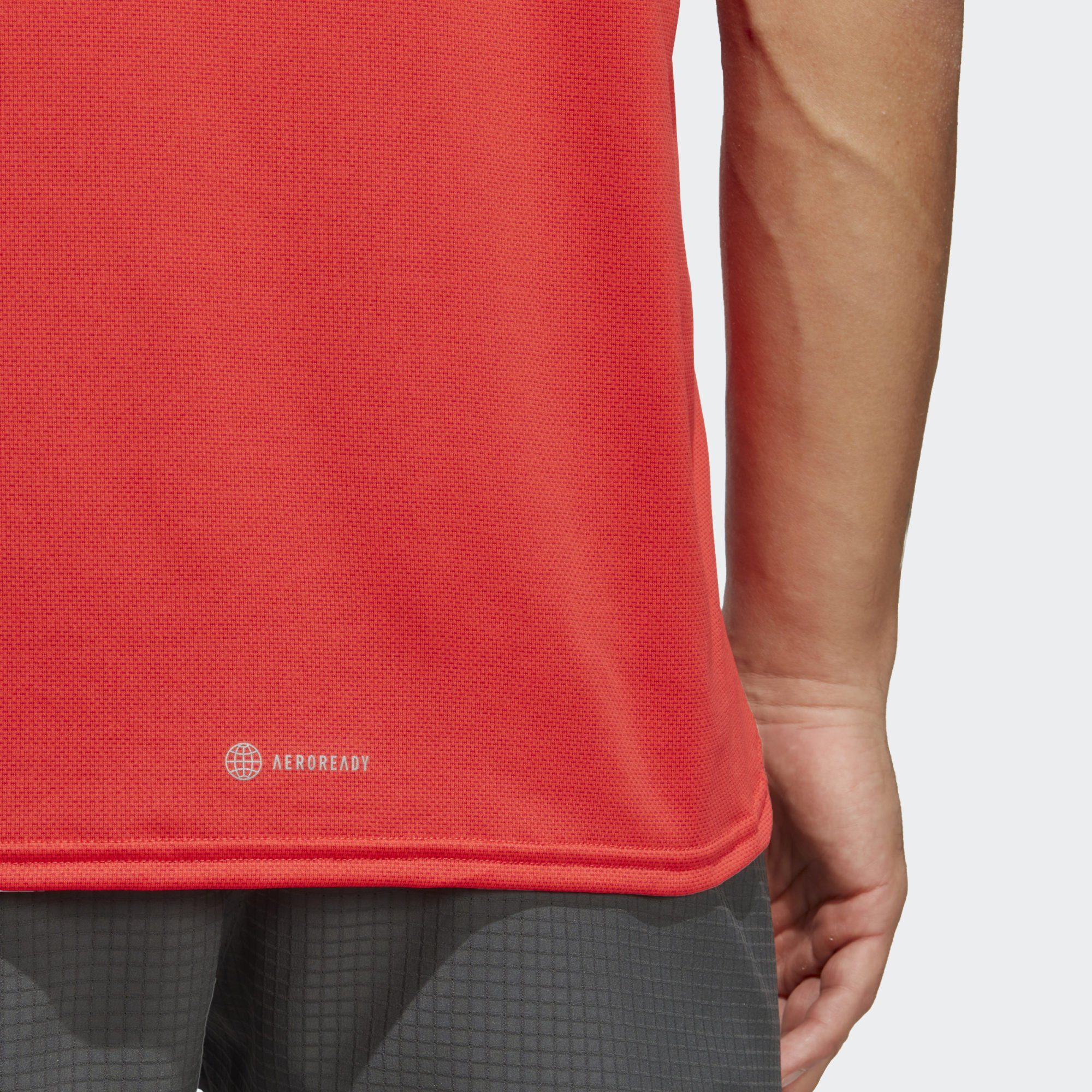 Red T-SHIRT adidas 4 Laufshirt RUNNING DESIGNED Performance Bright