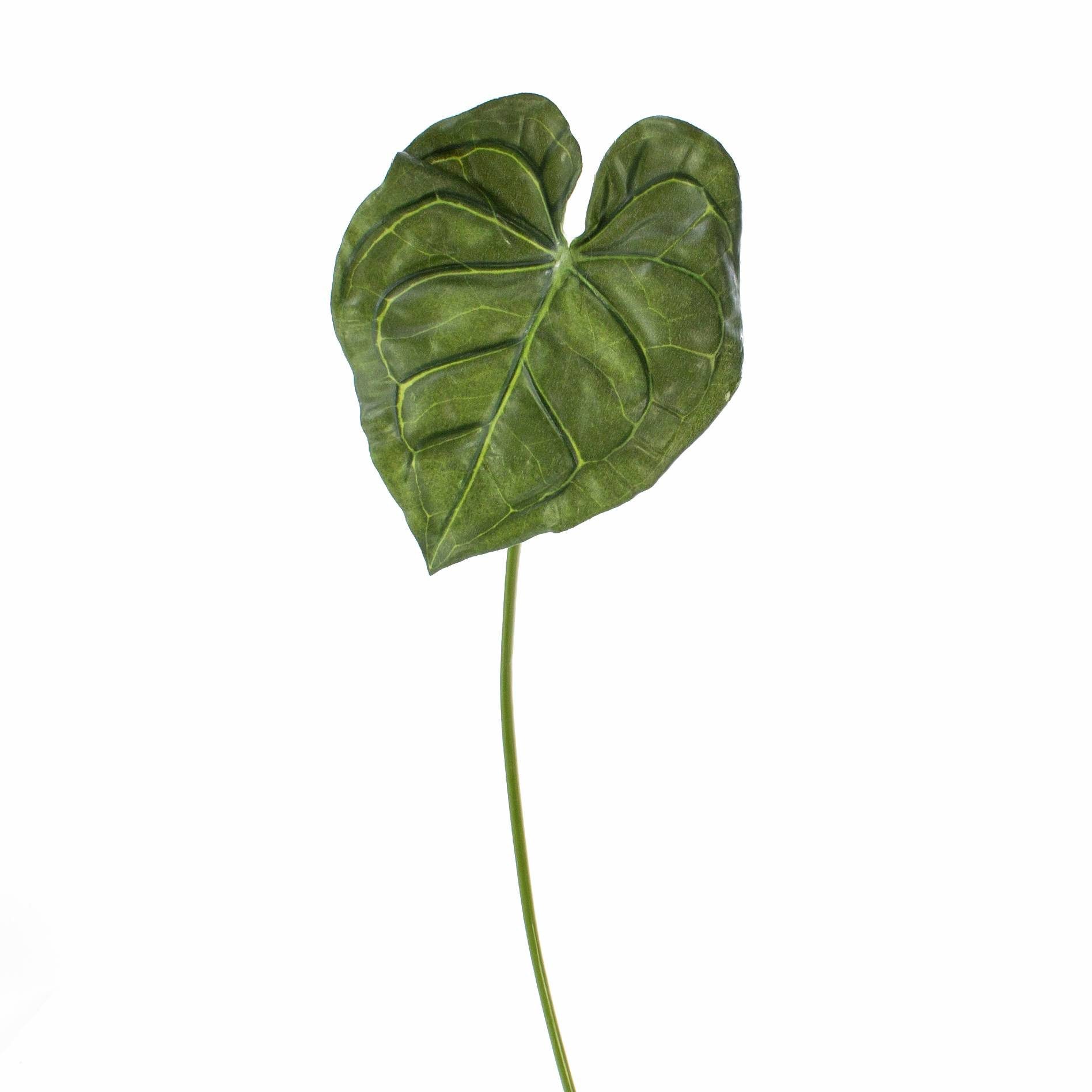 Kunstpflanze Künstliches Anthurium Flamingoblume Blatt, grün, 67cm Flamingoblume, artplants, Höhe 65.0 cm