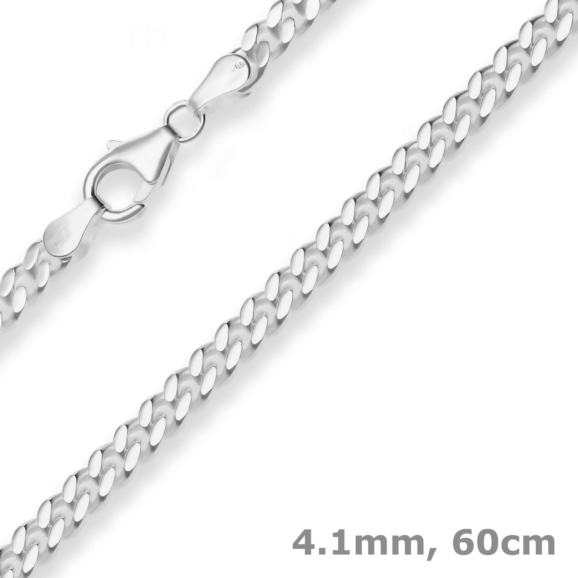 Panzerkette 4,1mm Panzerkette aus 925 Silber 60cm