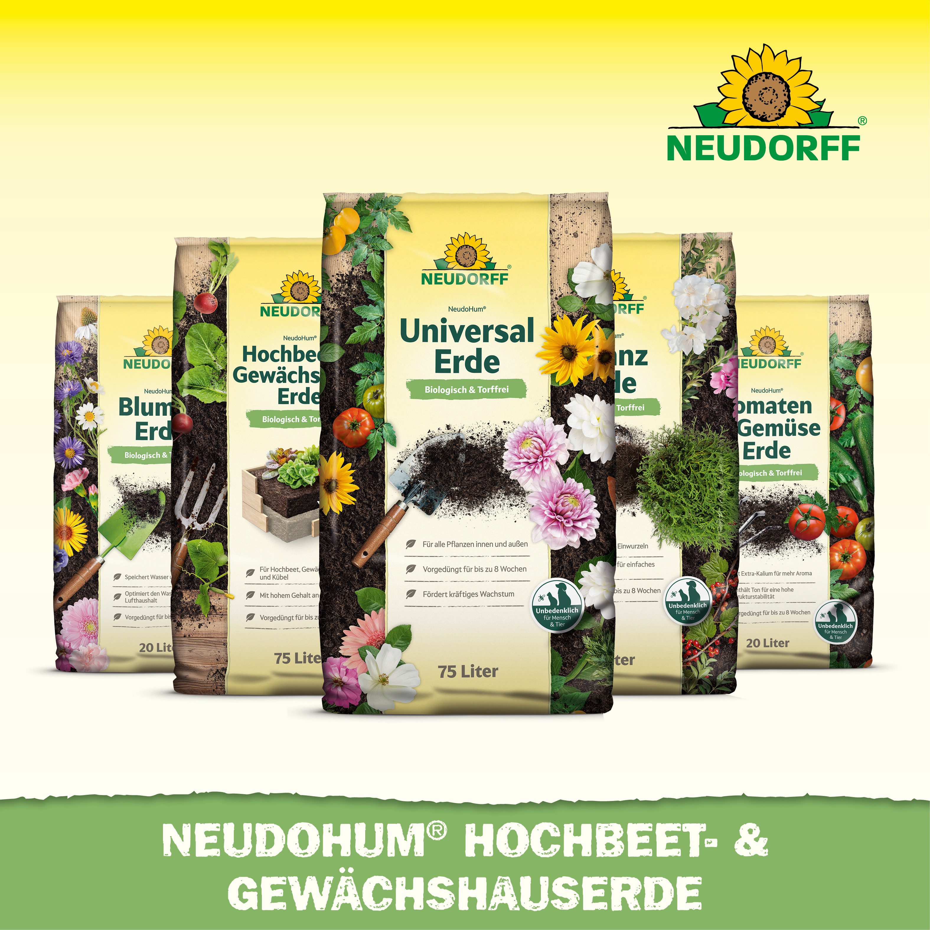 Neudorff Pflanzerde NeudoHum Bio Hochbeet-und GewächshausErde 75 Liter, mit organische Grunddüngung, (Einzelartikel, Für Hochbeet, Gewächshaus & Kübel, fördert  – Bild 5 von 5