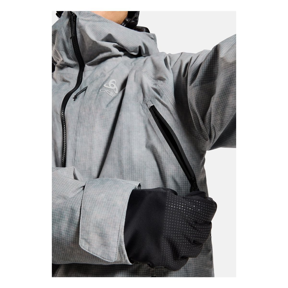 Odlo Skijacke The Odlo x POW Collective Voices Insulated Ski Jacket Nachhaltige Skijacke mit recycelten Materialien, strategischer