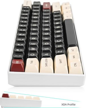 SOLIDEE Langlebig, verschleißfest und ergonomisch Tastatur (Hochwertige Tastenkappen mit Doppelschuss-Technologie und ASA-Profil)