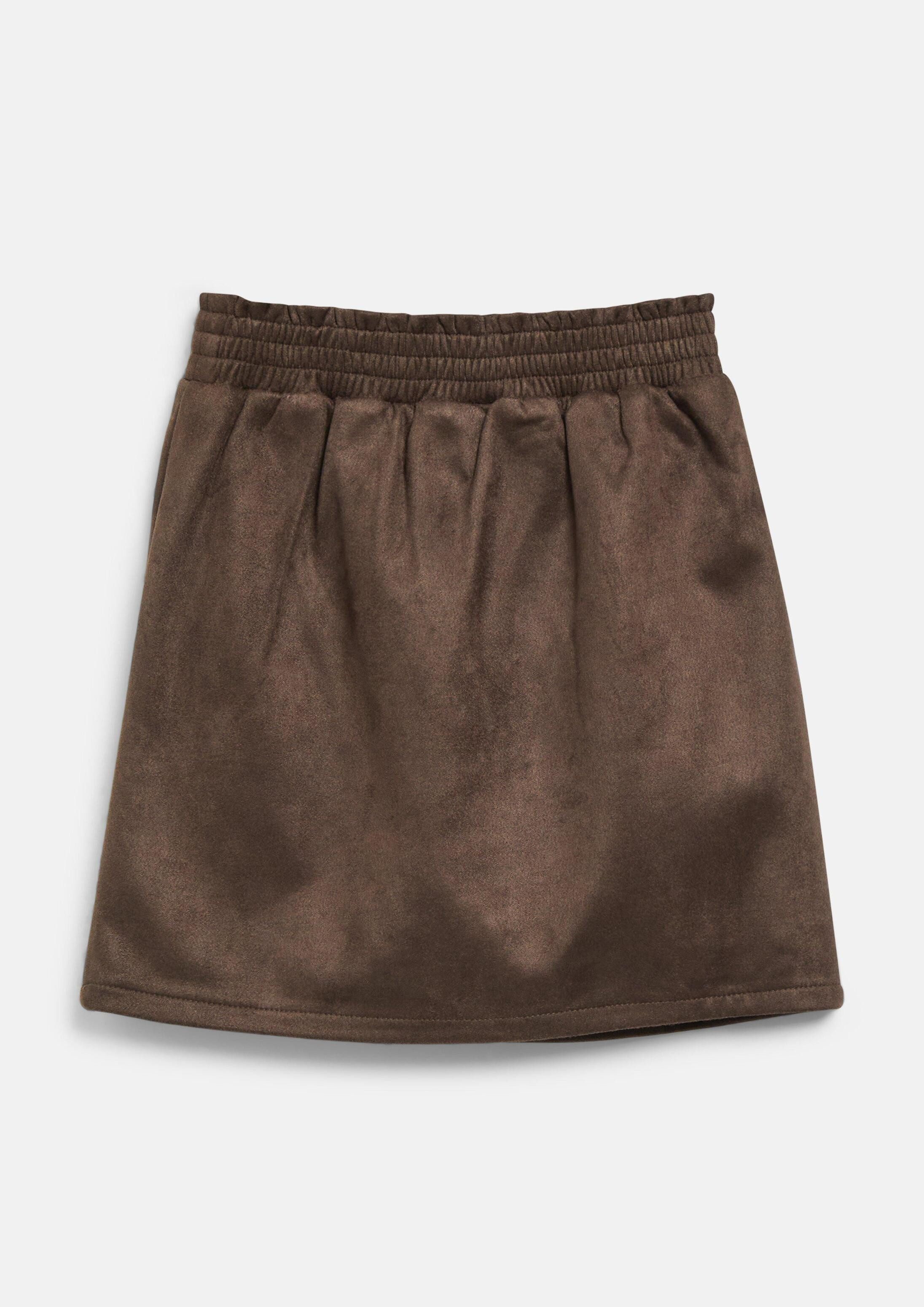 s.Oliver Minirock Rock Veloursrock mit integrierter Shorts und Charm