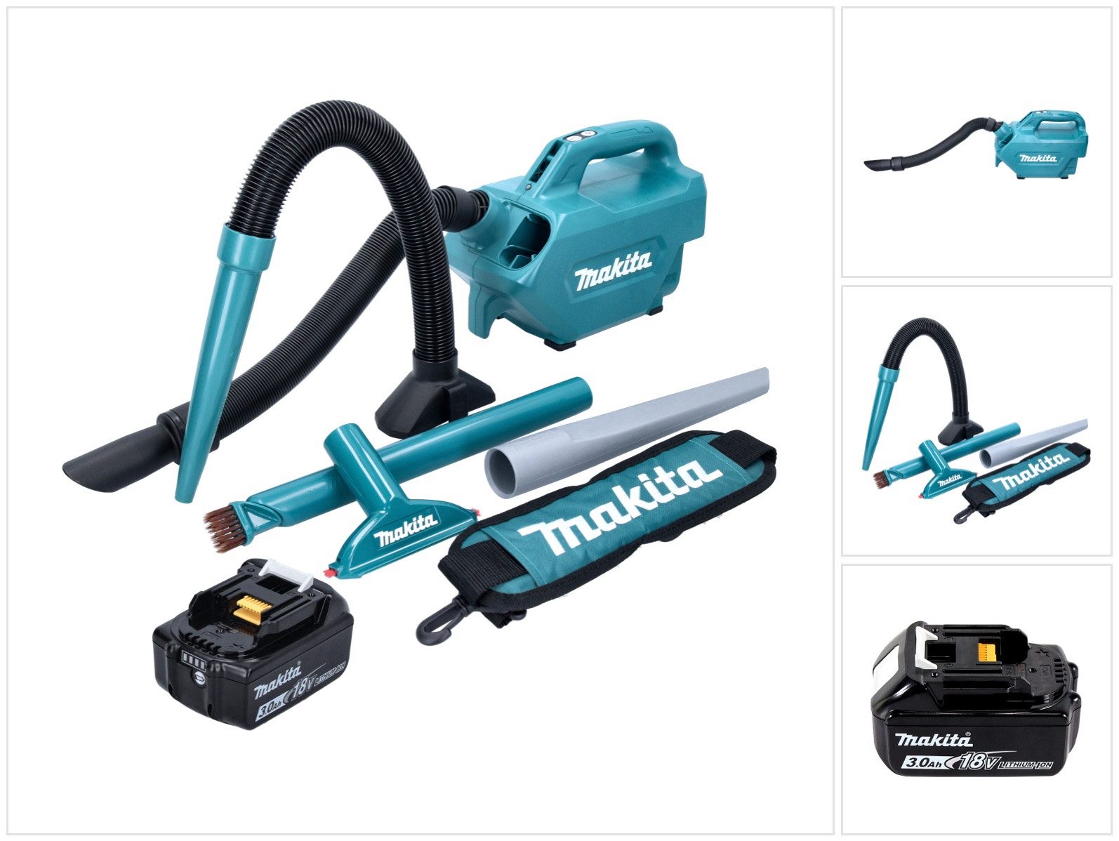 Makita Akku-Handstaubsauger DCL 184 F1 Akku Staubsauger 18 V 54 mbar 0,5 l + 1x Akku 3,0 Ah
