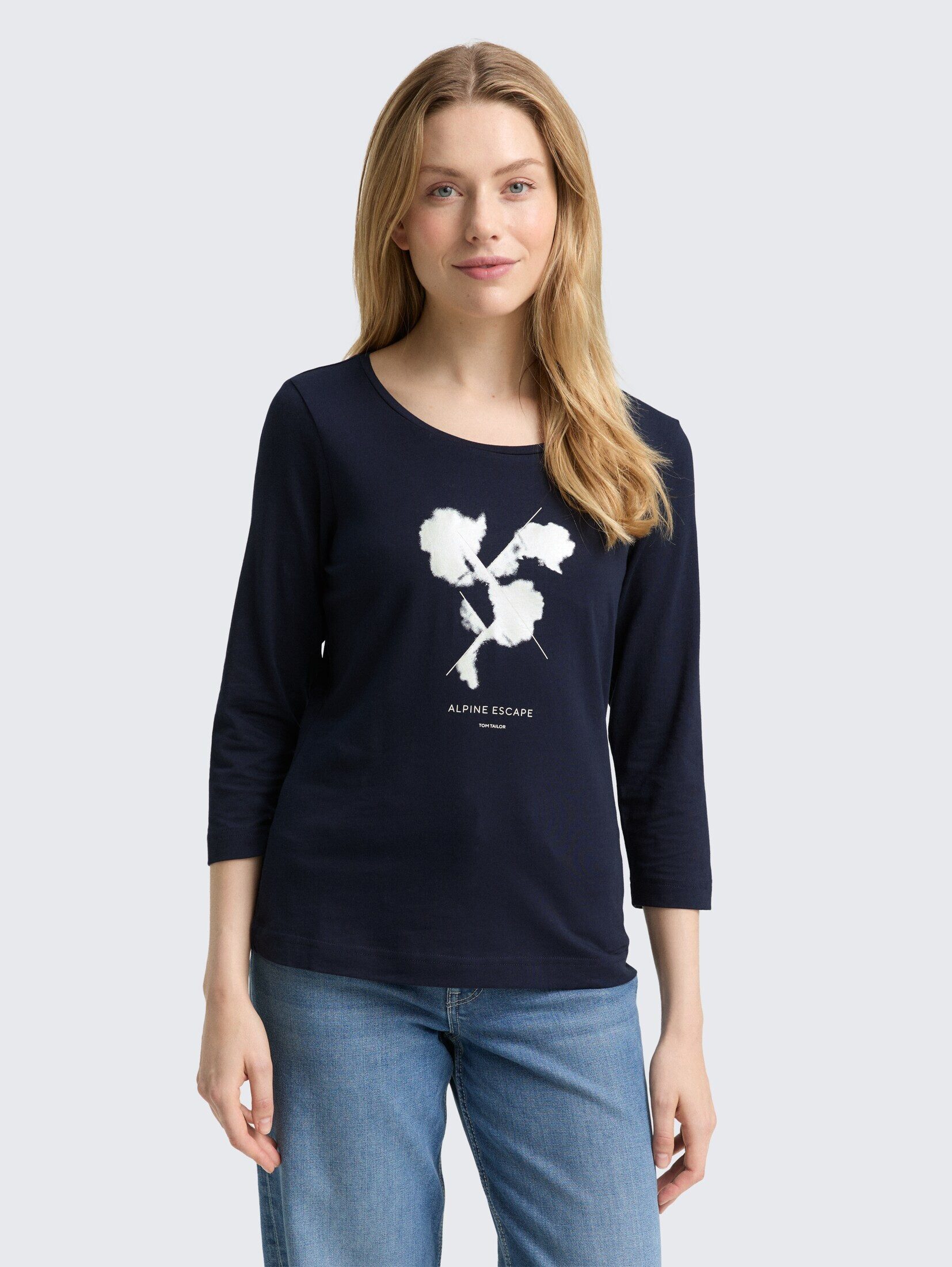TOM TAILOR 3/4-Arm-Shirt Langarmshirt mit Print günstig online kaufen