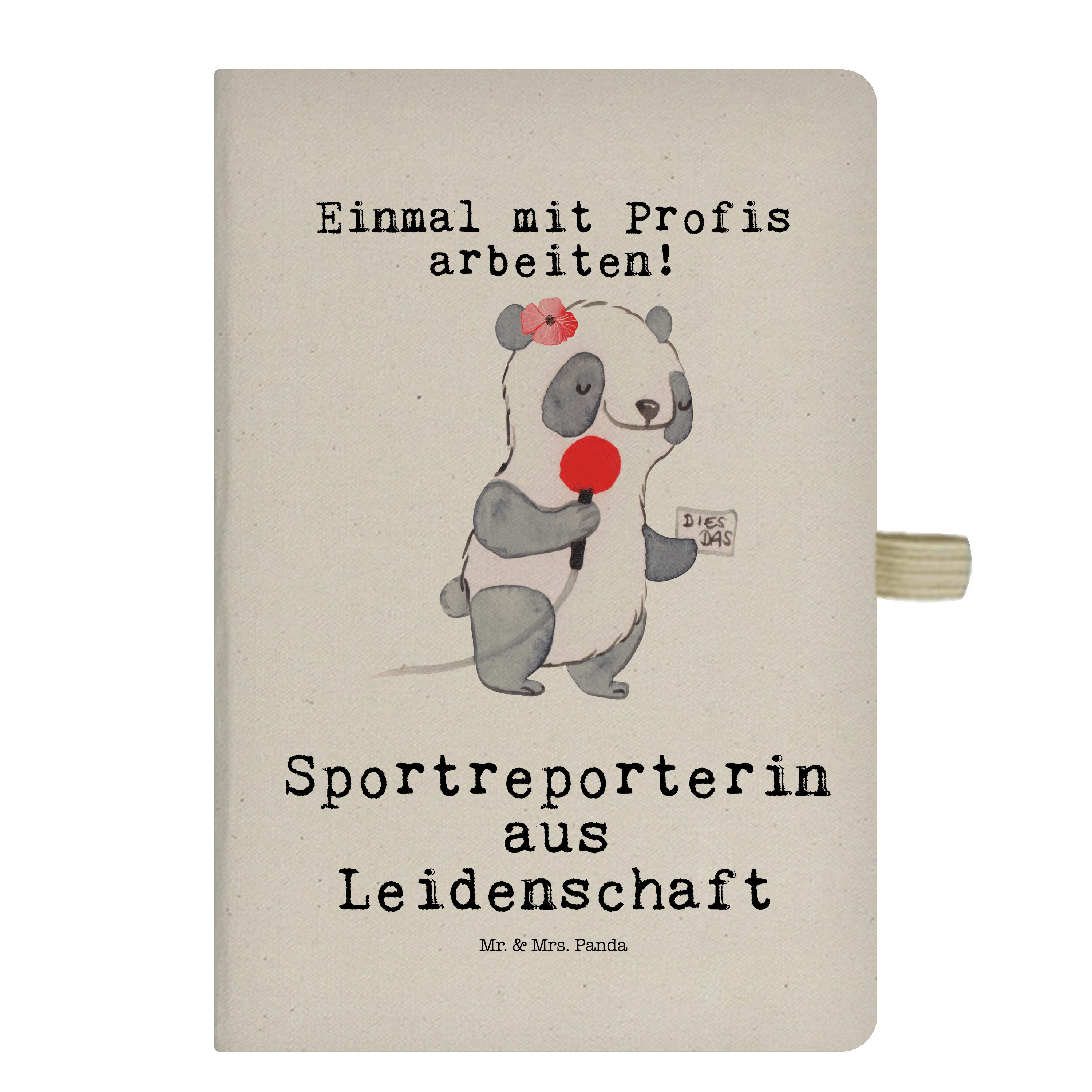 Transparent aus - - & Notizbuch & Panda Leidenschaft J Panda Mrs. Geschenk, Journal, Sportreporterin Mr. Mr. Mrs.