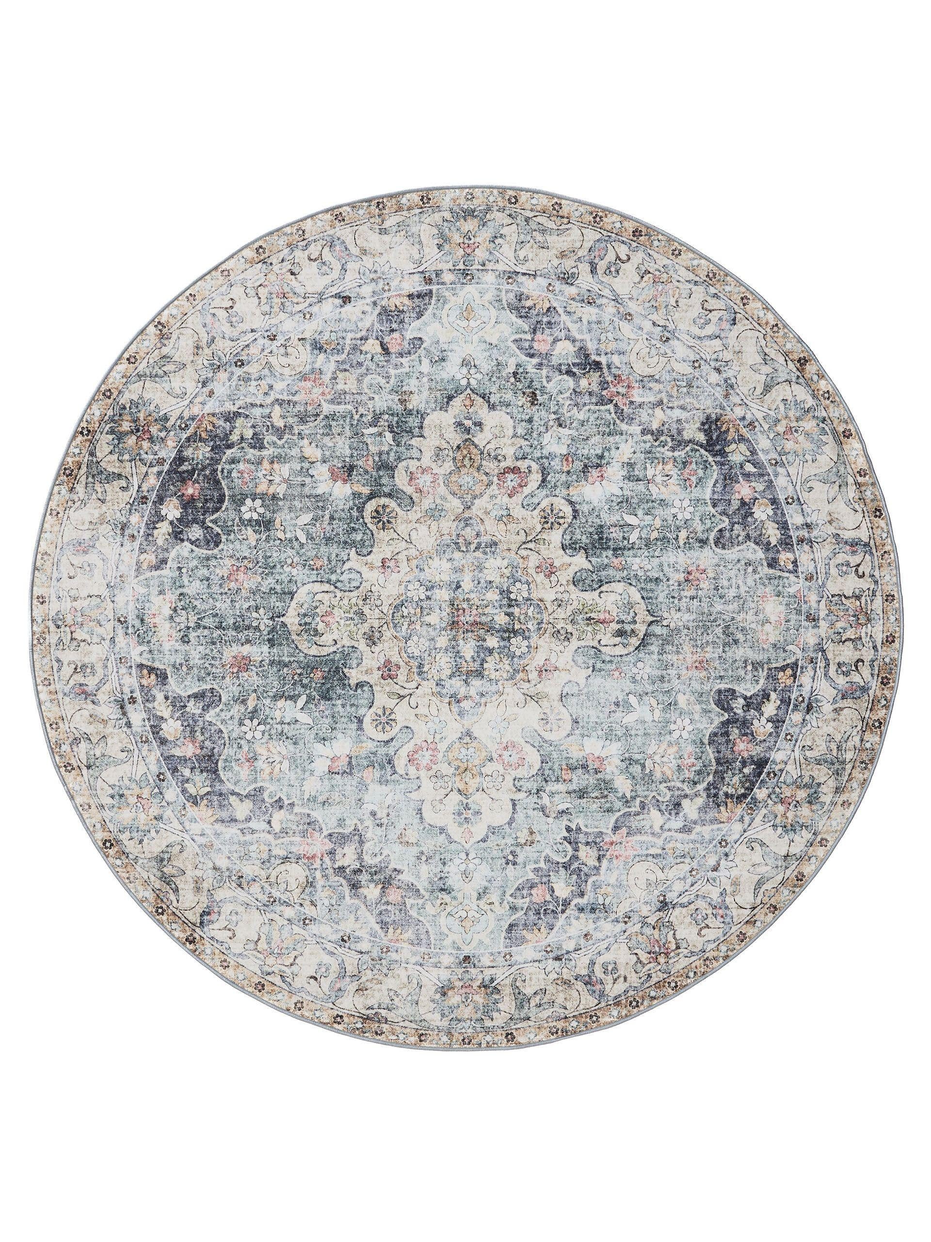 benuta Teppich George, rund, Höhe: 5 mm, Vintage-Look, Kurzflor, Teppich Wo günstig online kaufen