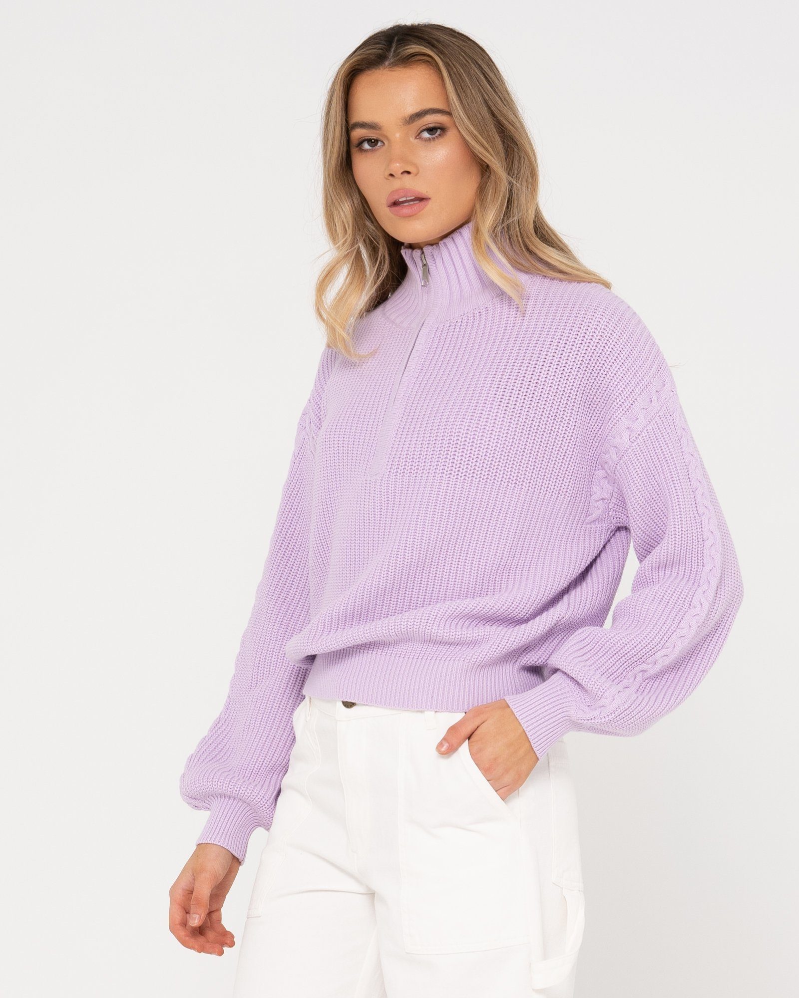 Rusty Strickpullover IRIS HALF ZIP KNIT