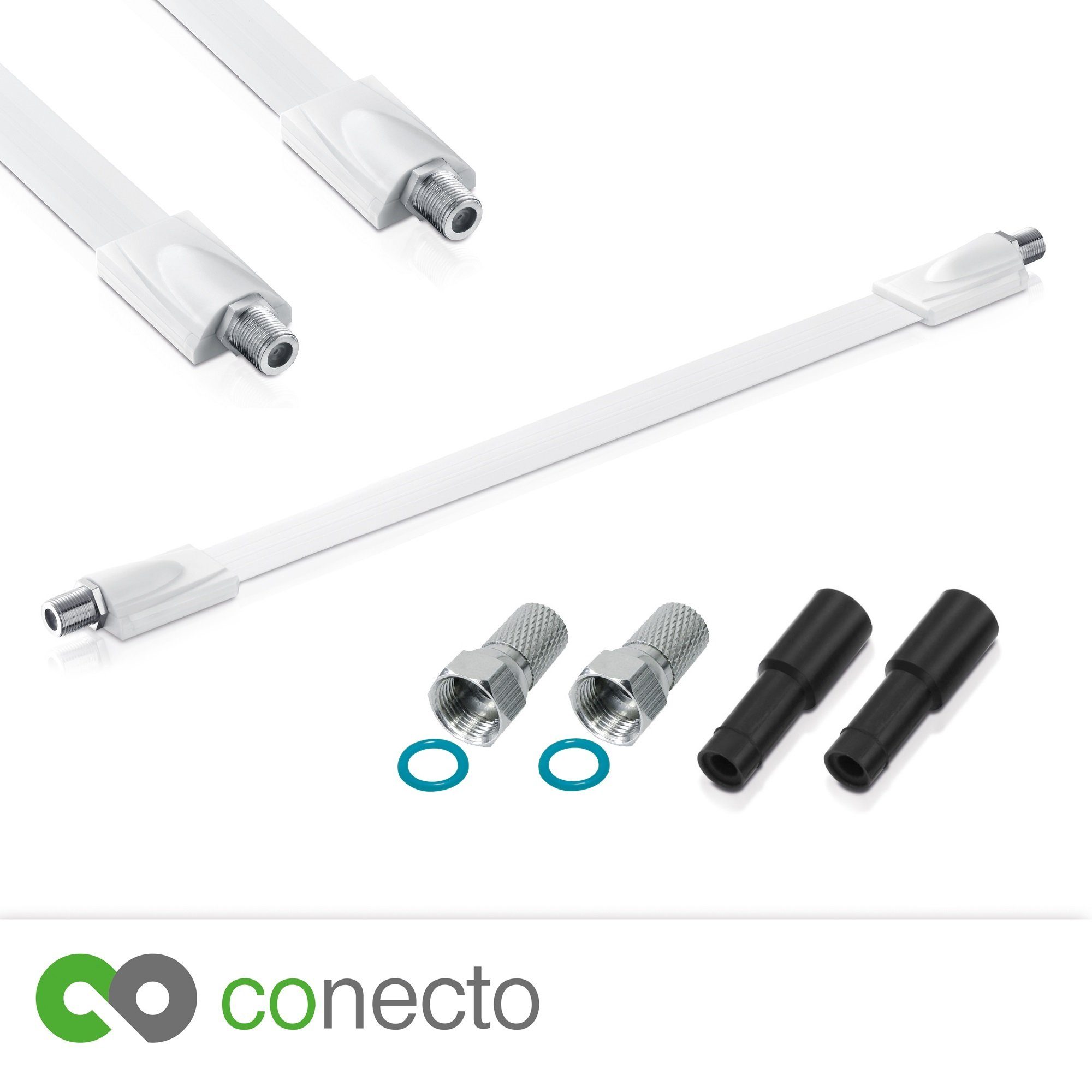 conecto conecto Single-Set Premium Fensterdurchführung für SAT Kabel koaxial SAT-Kabel
