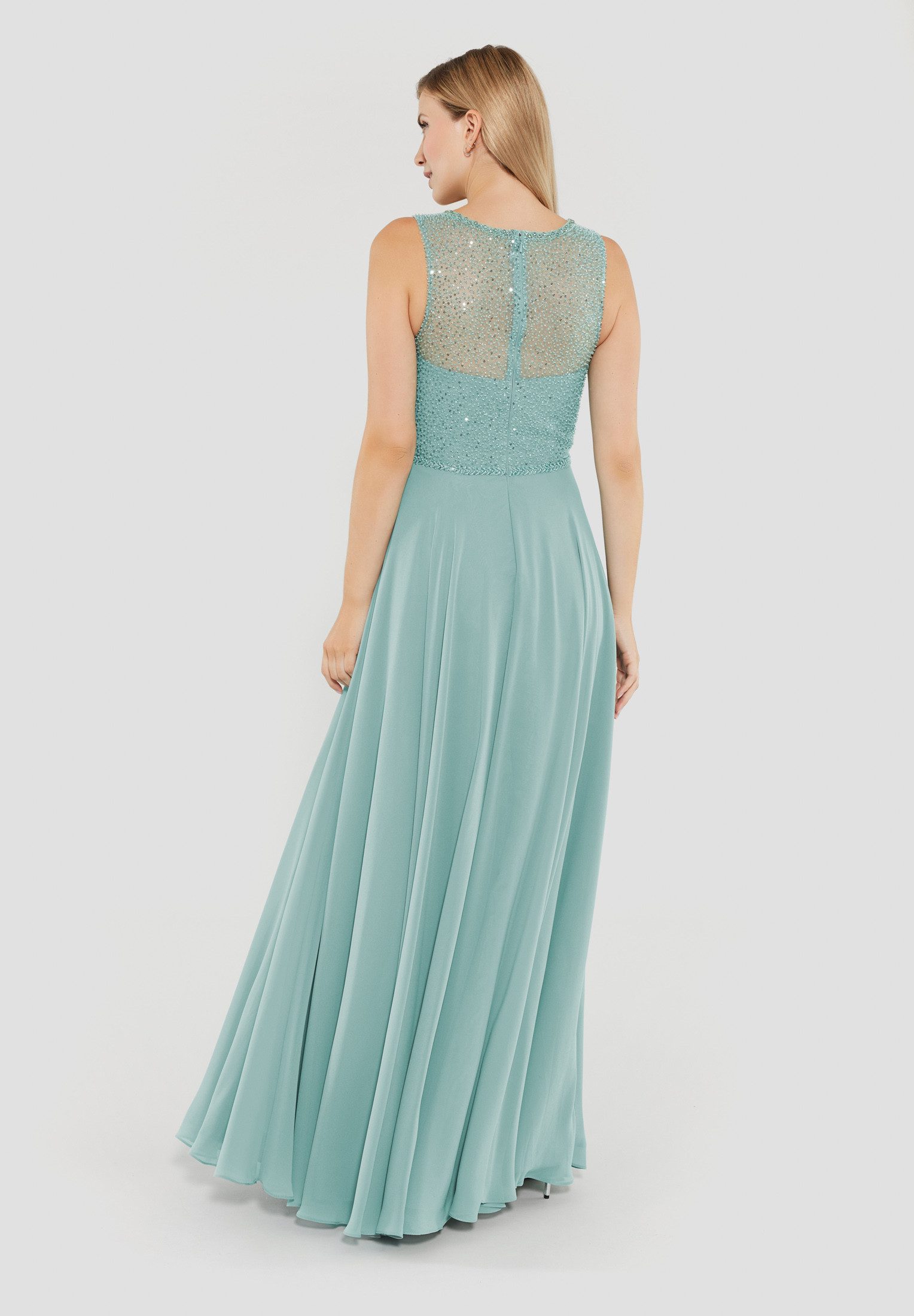 SWING Abendkleid in Paillettenoptik - Chiffonkleid - festliches Maxikleid - günstig online kaufen
