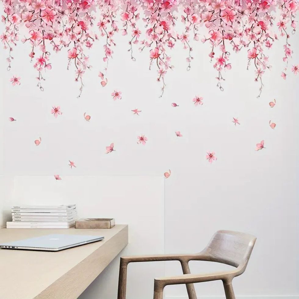 Montegoni Wandsticker Kirschblüten Wandtattoo Rosa Blume Frühling Aufkleber günstig online kaufen