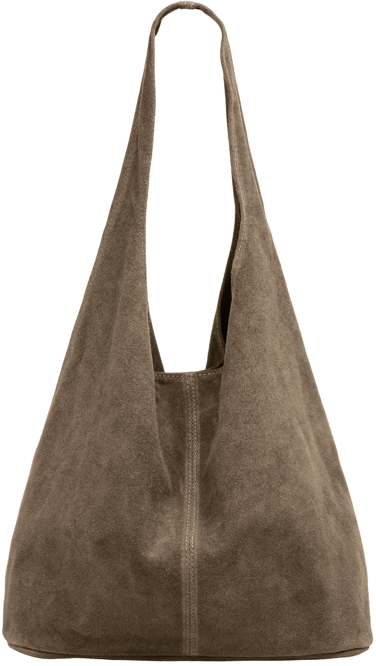 Caspar Schultertasche große Damen Wildleder Tasche günstig online kaufen