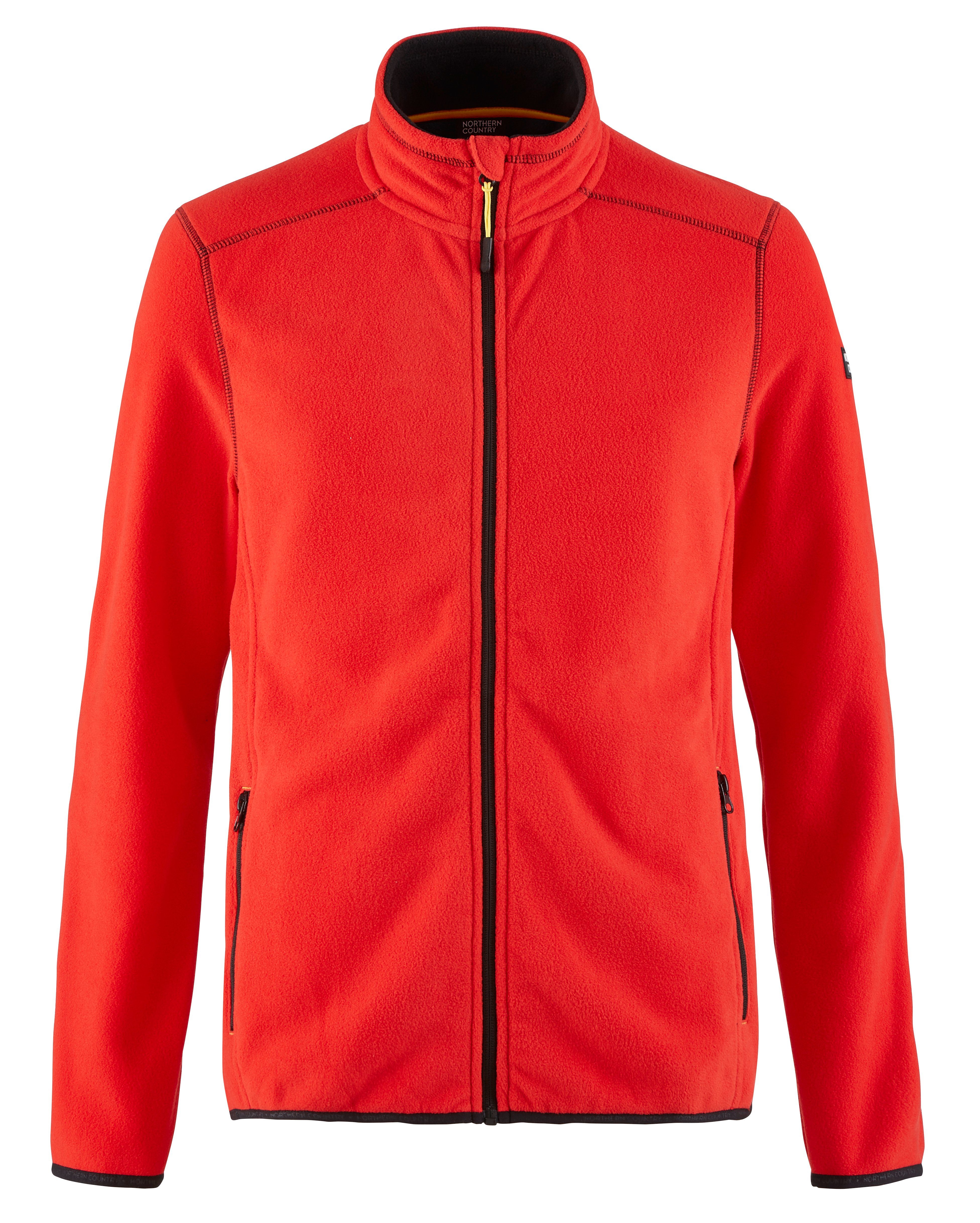 Northern Country Fleecejacke perfekt zum Arbeiten, hoher Kragen, Bartschutz, 2 Vordertaschen Fiery Red