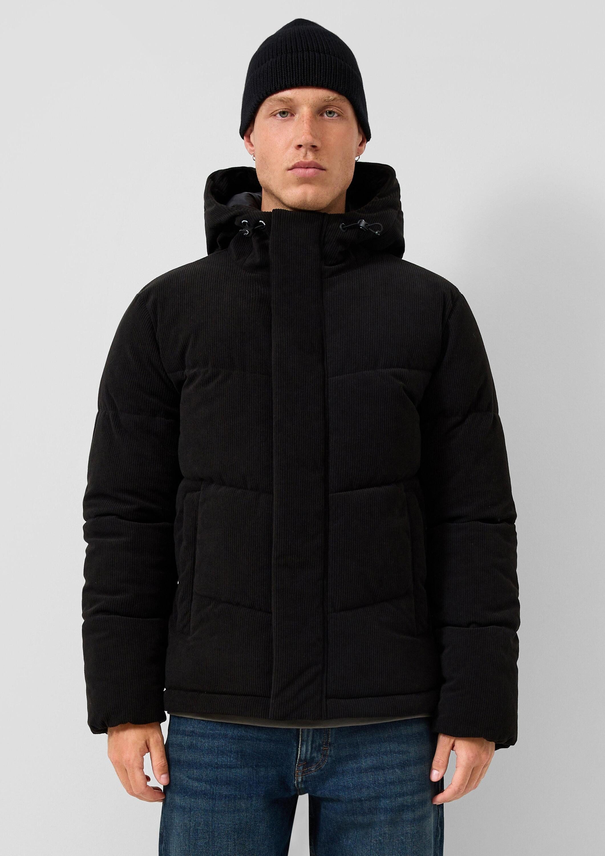 QS Winterjacke Outdoor-Jacke Wattierte Cordjacke mit Steppung