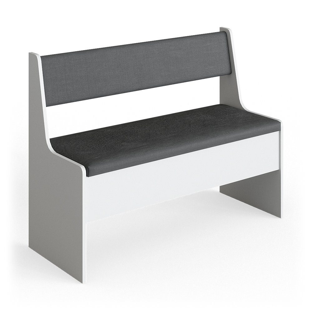 Vicco Sitzbank Roman, Weiß/Anthrazit, 106 x 42 cm (1-St)