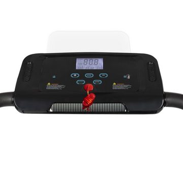 Physionics Laufband Elektrisch Heimtrainer Jogging Home Fitnessgerät klappbar (1-tlg), Bluetooth, LED Display, Scan, Geschwindigkeit, Entfernung, Puls, Zeit