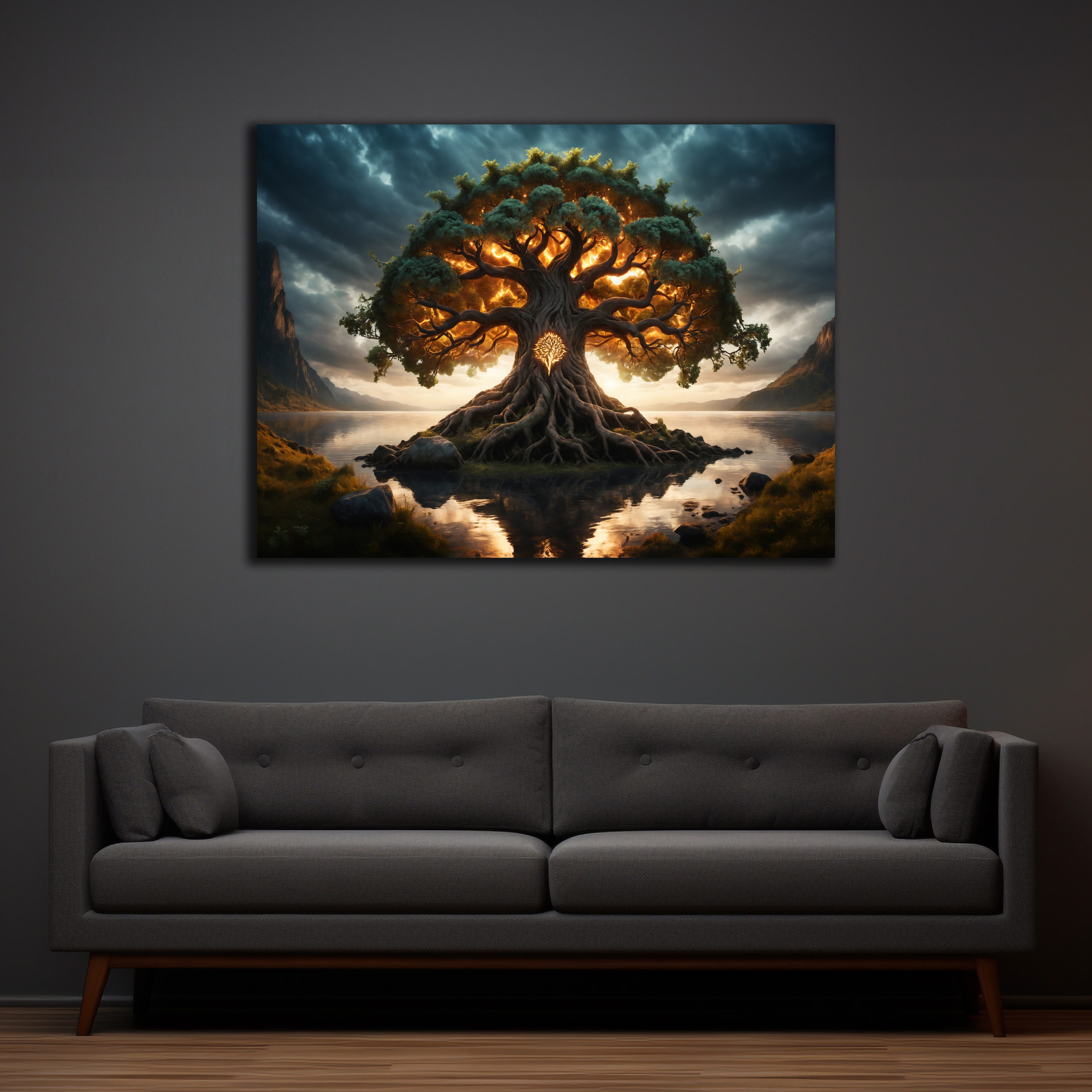 DARO Design Leinwandbild Modern Abstrakt Wandbilder XXL Wandbild Wand Deko günstig online kaufen