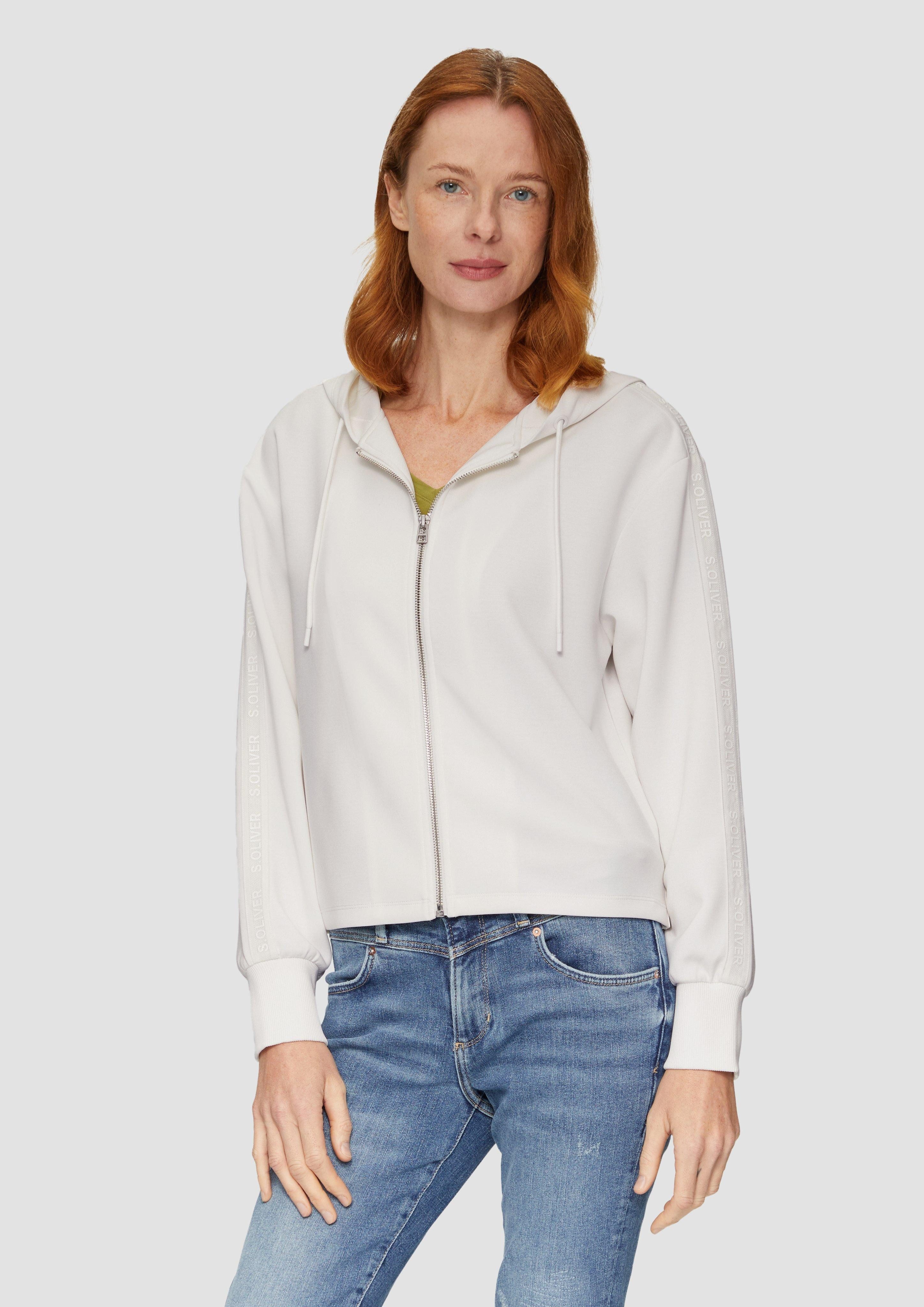 s.Oliver Sweatshirt Scuba-Sweatjacke mit Kapuze und günstig online kaufen