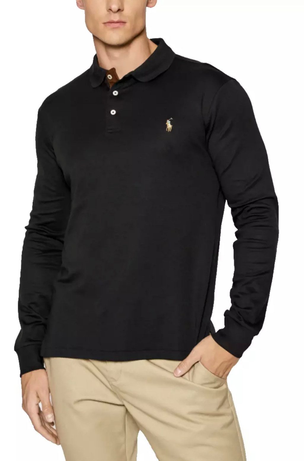Polo Ralph Lauren Langarm-Poloshirt Luxury Pima günstig online kaufen