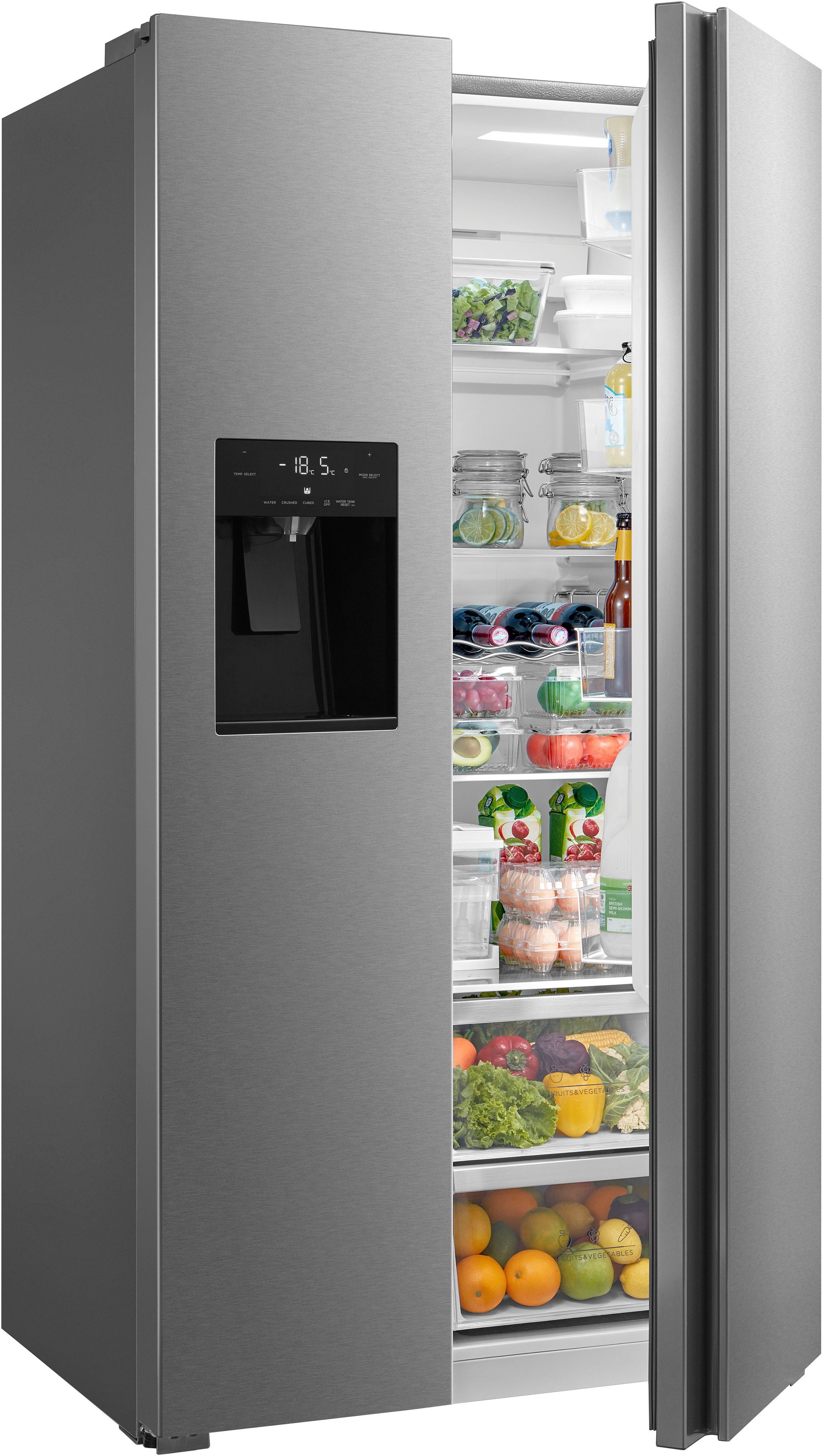 Hanseatic Side-by-Side HSBS17590CWEBI, 179,3 cm hoch, 91 cm breit, mit Eis-, Crushed-Ice- und Wasserspender