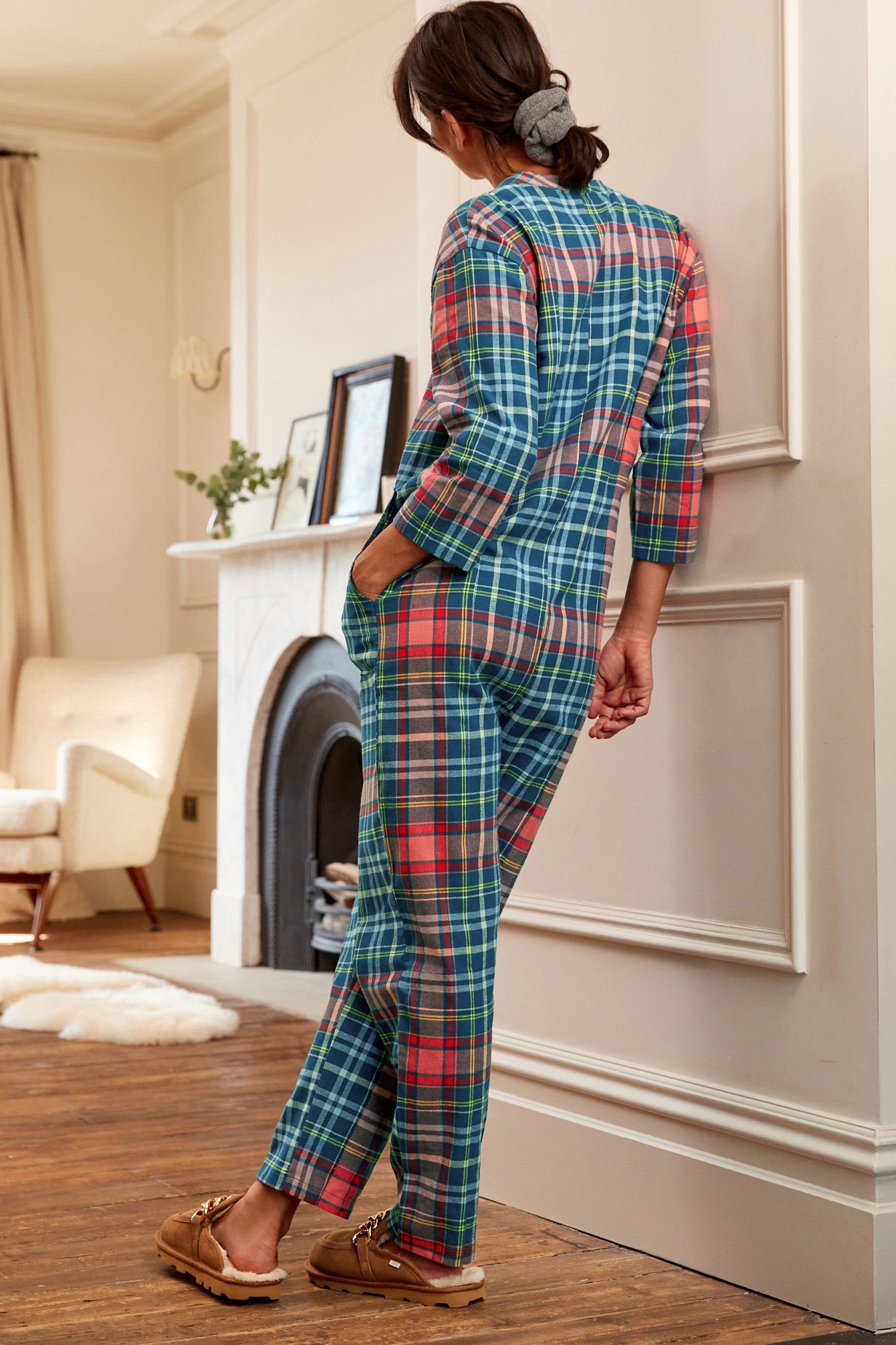 Next Pyjama tlg) (1 Baumwoll-Flanell aus Einteiler