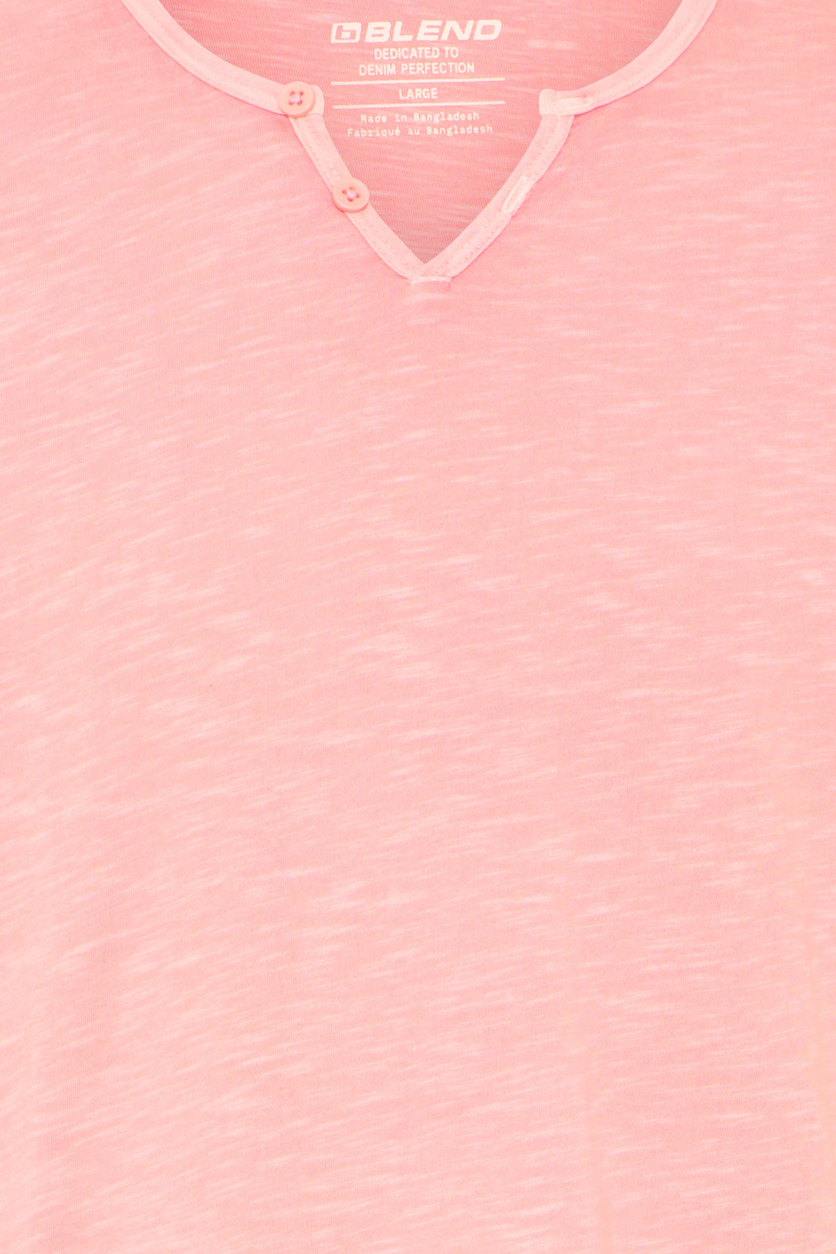 Blend T-Shirt BHAshton split neck tee mit Deko-Knopfdetail am Ausschnitt