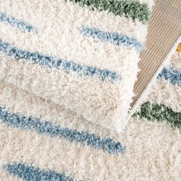 Hochflor-Teppich Pulpy 562, Carpet City, rechteckig, Höhe: 30 mm, besonders weich, Streifen-Optik, ideal für Wohnzimmer & Schlafzimmer
