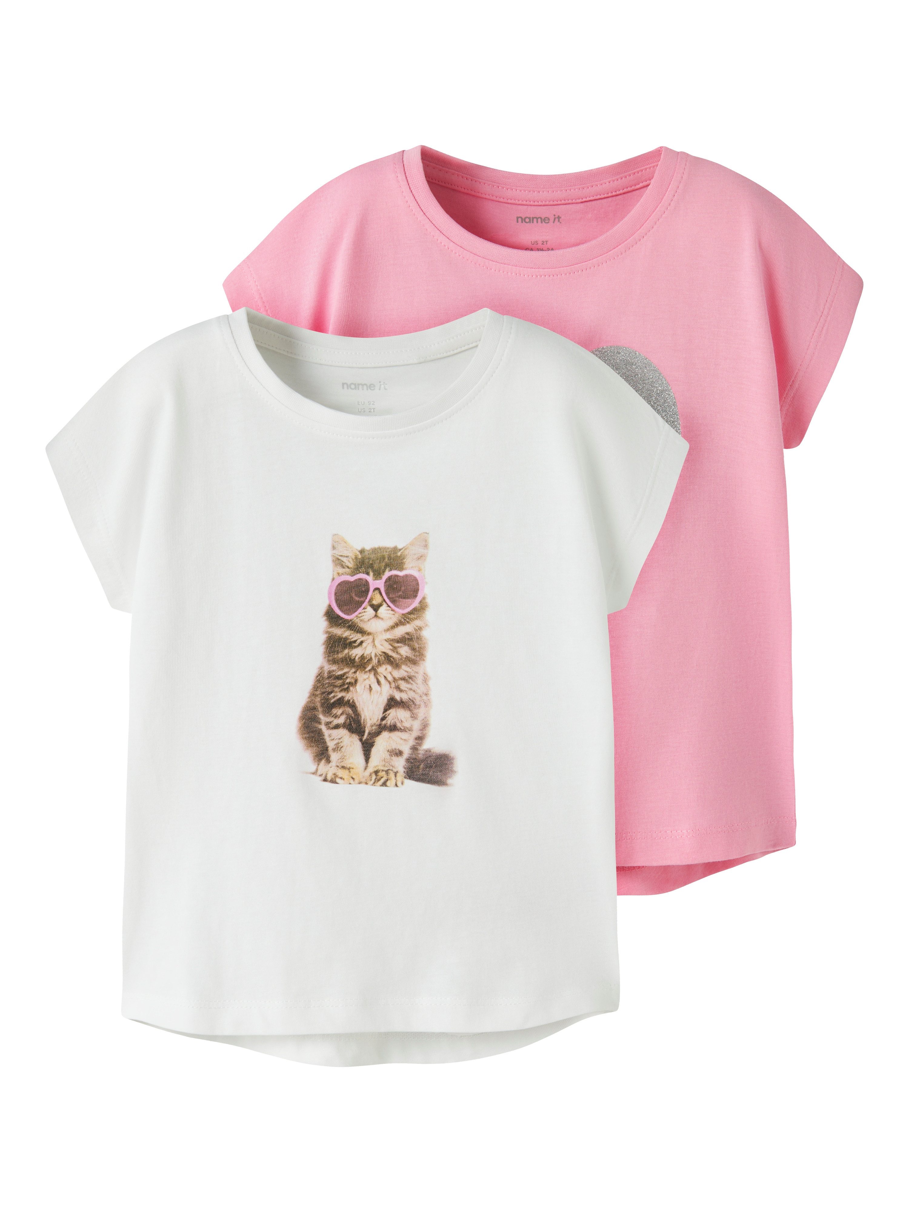 Name It T-Shirt NMFVOTIA 2P CAPSL TOP (Packung, 2-tlg) Baumwolle, loose fit – Bild 5 von 5