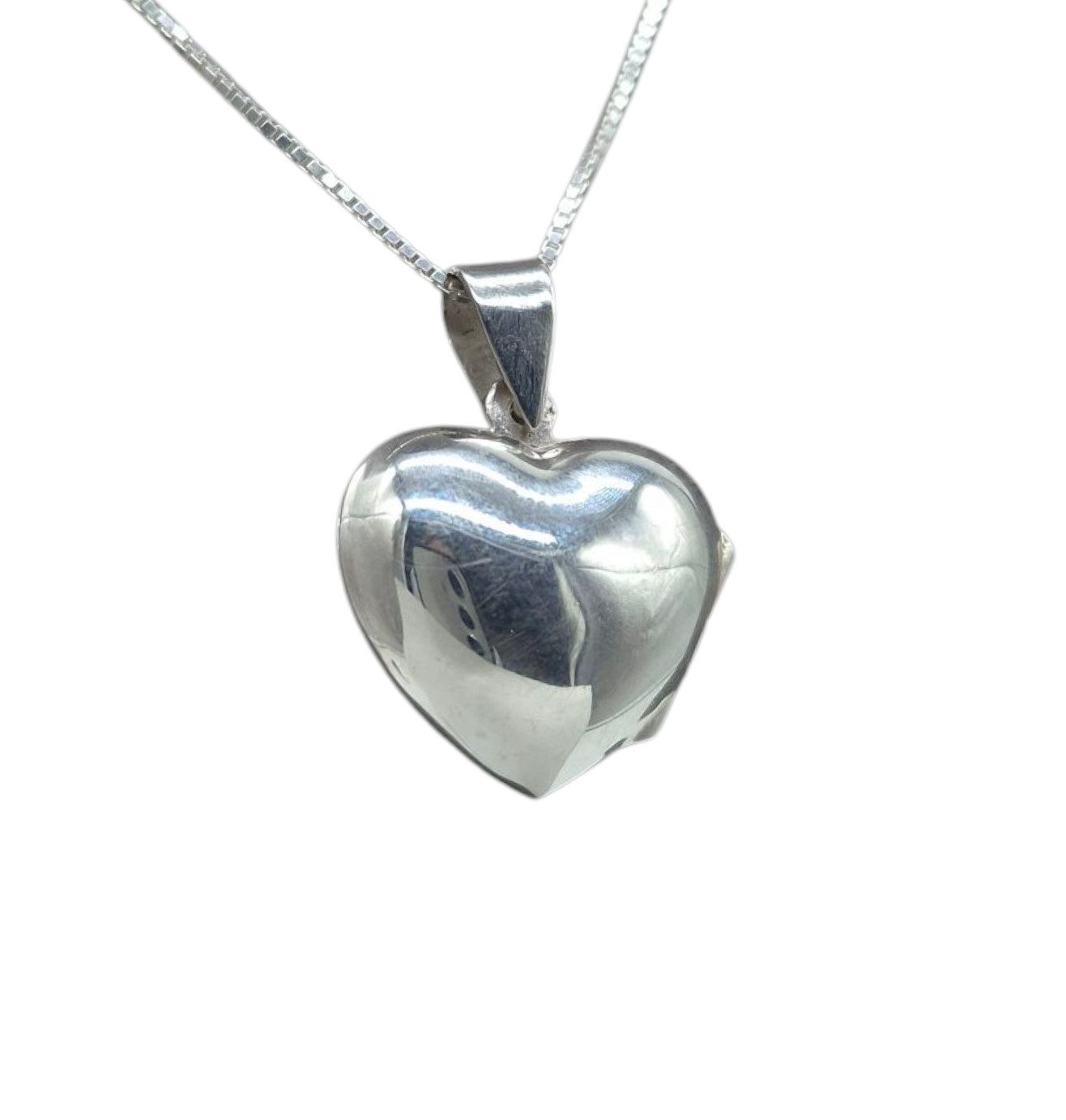 NAHLE Kette mit Anhänger Silber Herz Kette Amulett Medaillon zum Öffnen für Bilder Herzkette (2-tlg., inkl. Schmuckbox), Silber Herz Medallion zum Öffnen für 2 Bilder - aufklappbar
