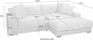 TRENDMANUFAKTUR Ecksofa Zinal, mit extra softem Sitz, in trendiger Breitcord-Optik