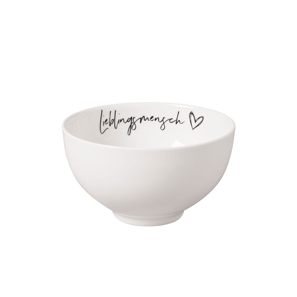 Villeroy & Boch Schale Statement Bol Lieblingsmensch ø 13,8 cm, Porzellan, (1 Schale, 1-tlg)
