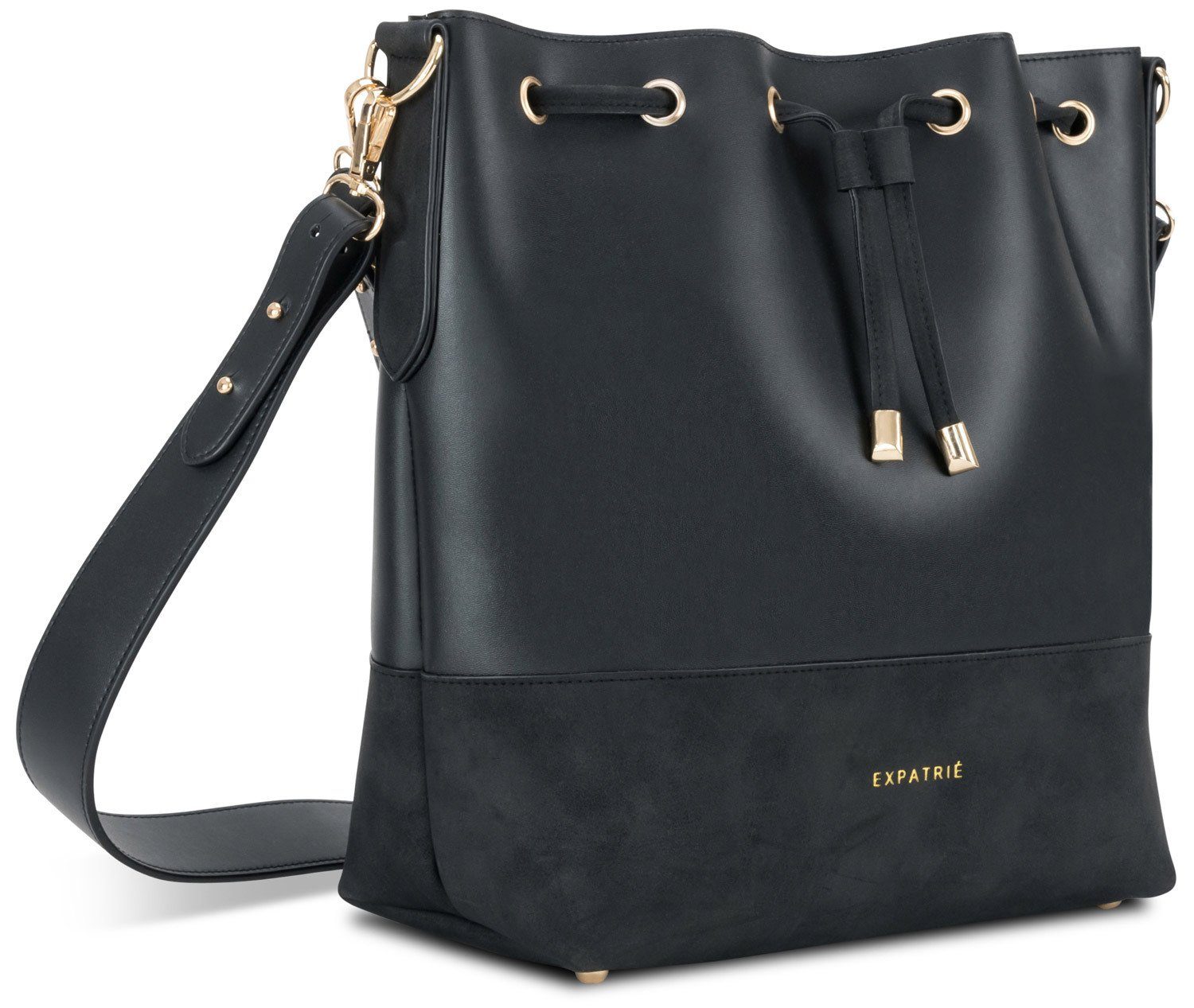 Expatrié Handtasche Sarah Medium Damen Umhängetasche Beuteltasche (3-tlg), Hochwertiges Kunstleder, Wasserabweisend