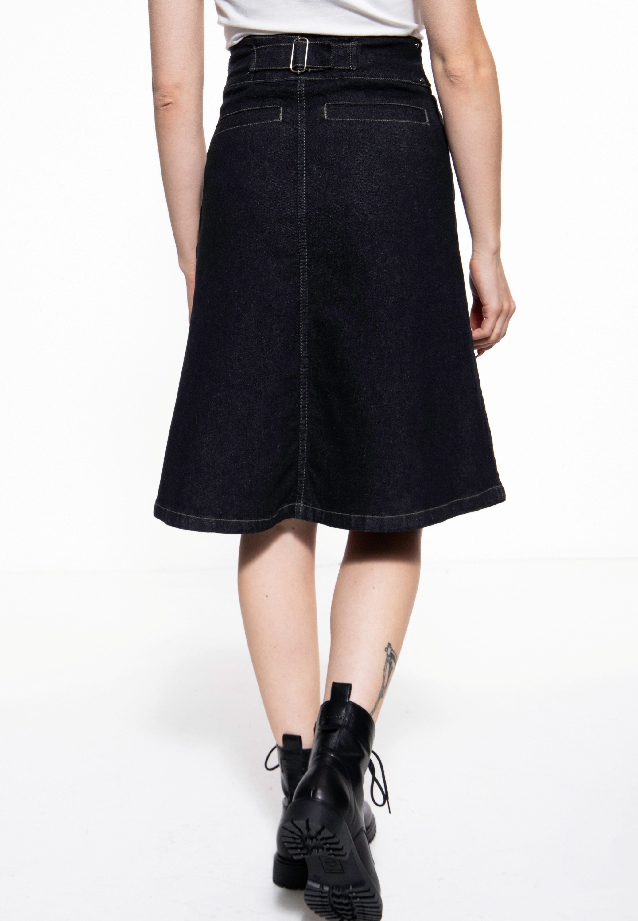 QueenKerosin Bleistiftrock mit asymmetrischem Bund günstig online kaufen